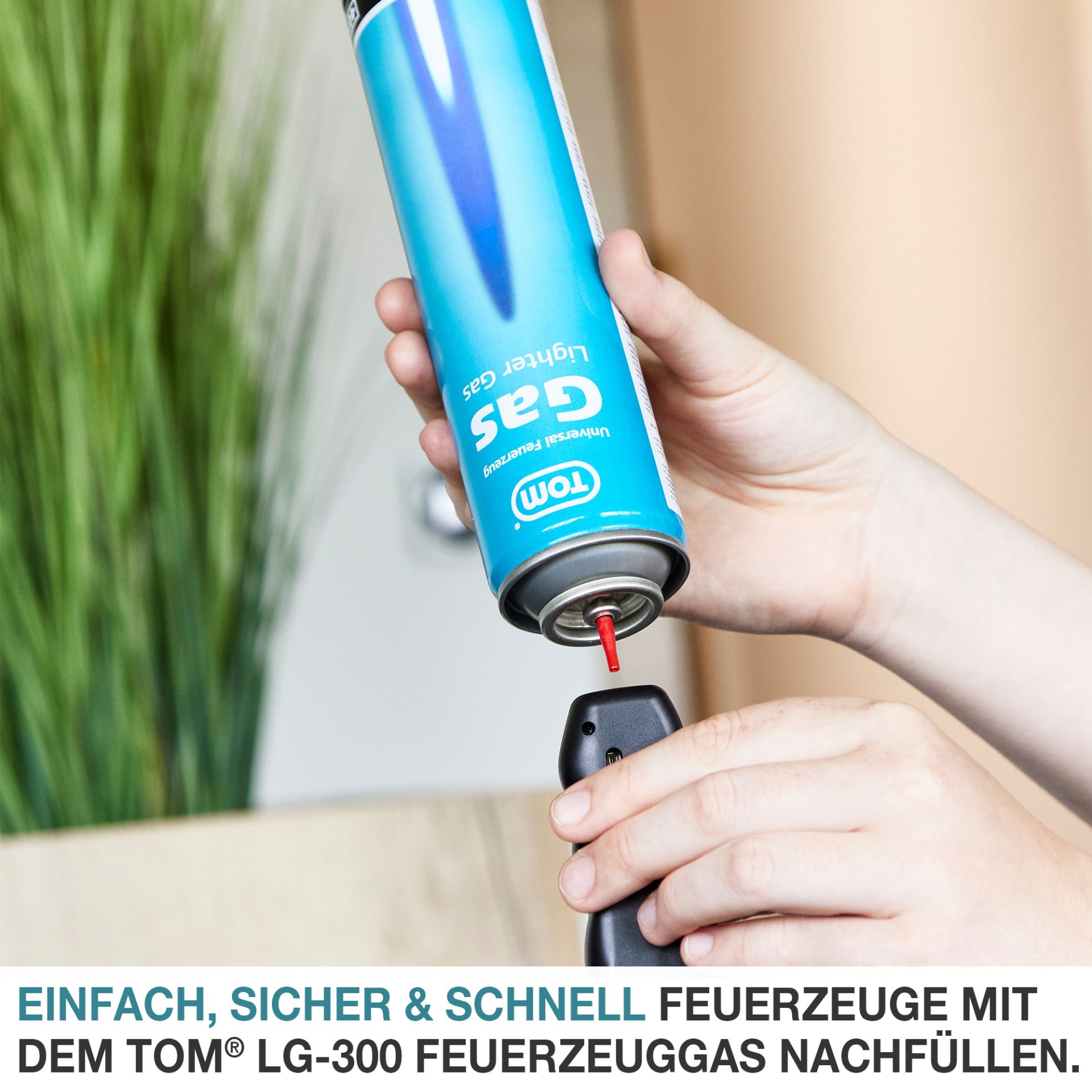 TOM LG-300 Feuerzeug Gas: schnell, einfach, sicher