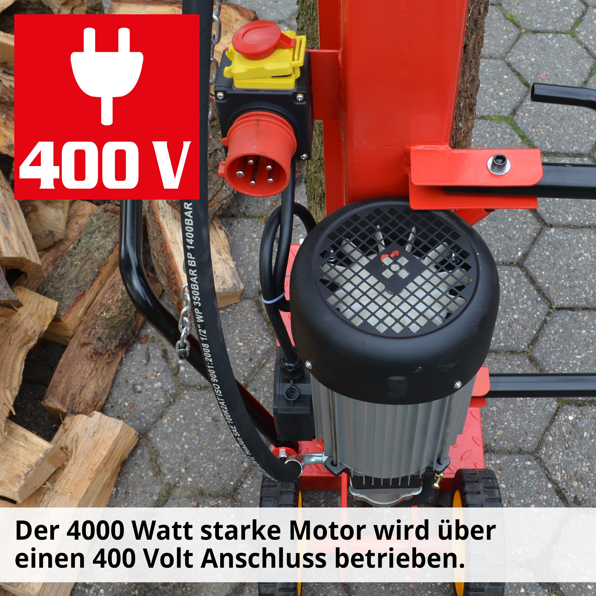 HECHT Hydraulikspalter 6160 Hydraulikspalter mit starkem Motor