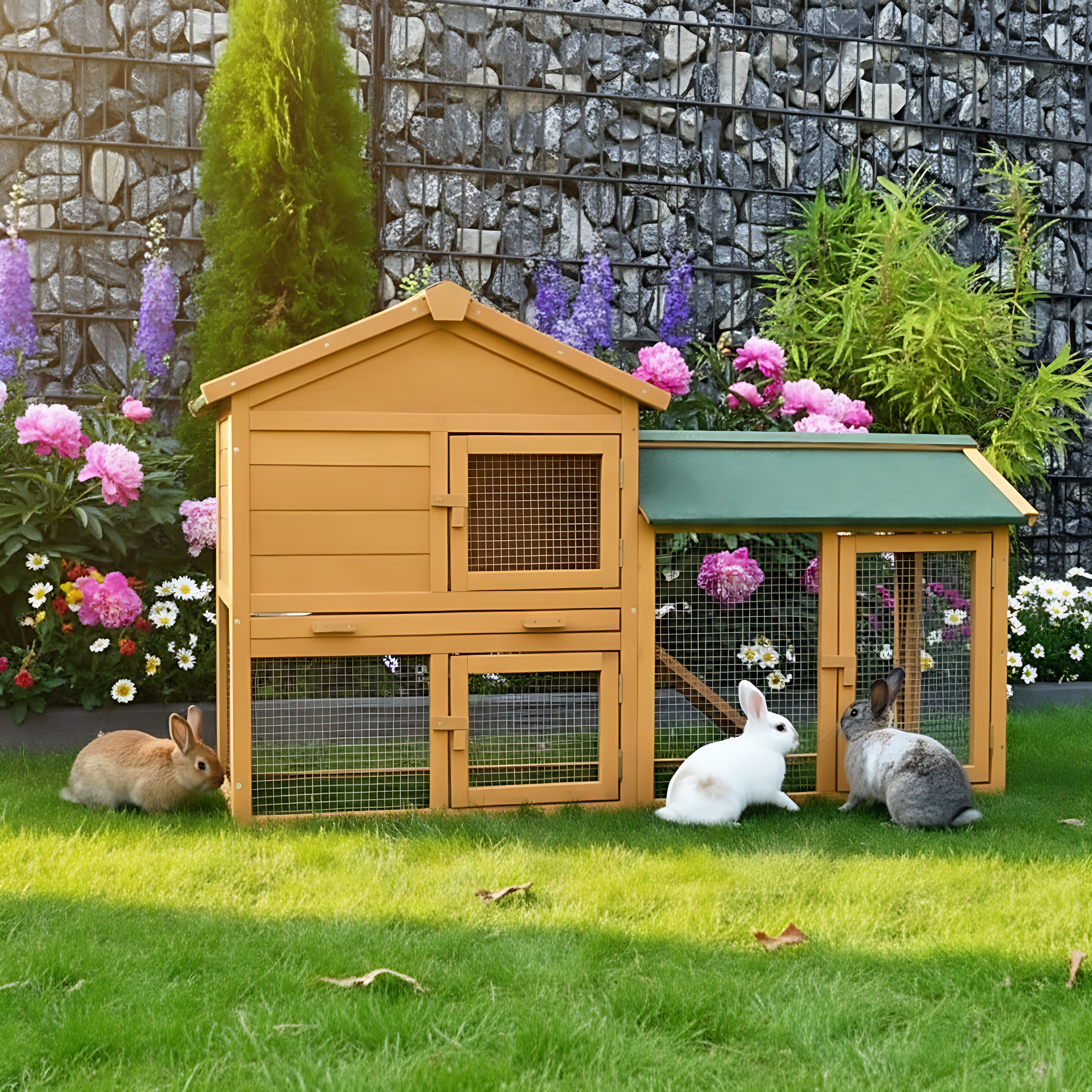 Hasenstall zooprinz aus wetterfestem Holz Hasenvilla