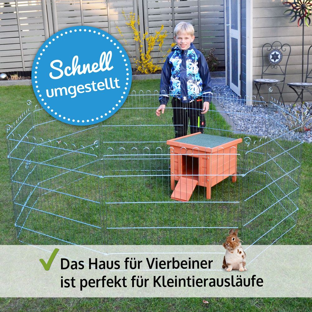 zooprinz Hasenstall Mini Haus Haus mit Auslauf
