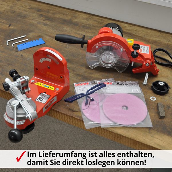 HECHT Kettenschärfgerät 9230 Kettenschärfgerät Lieferumfang