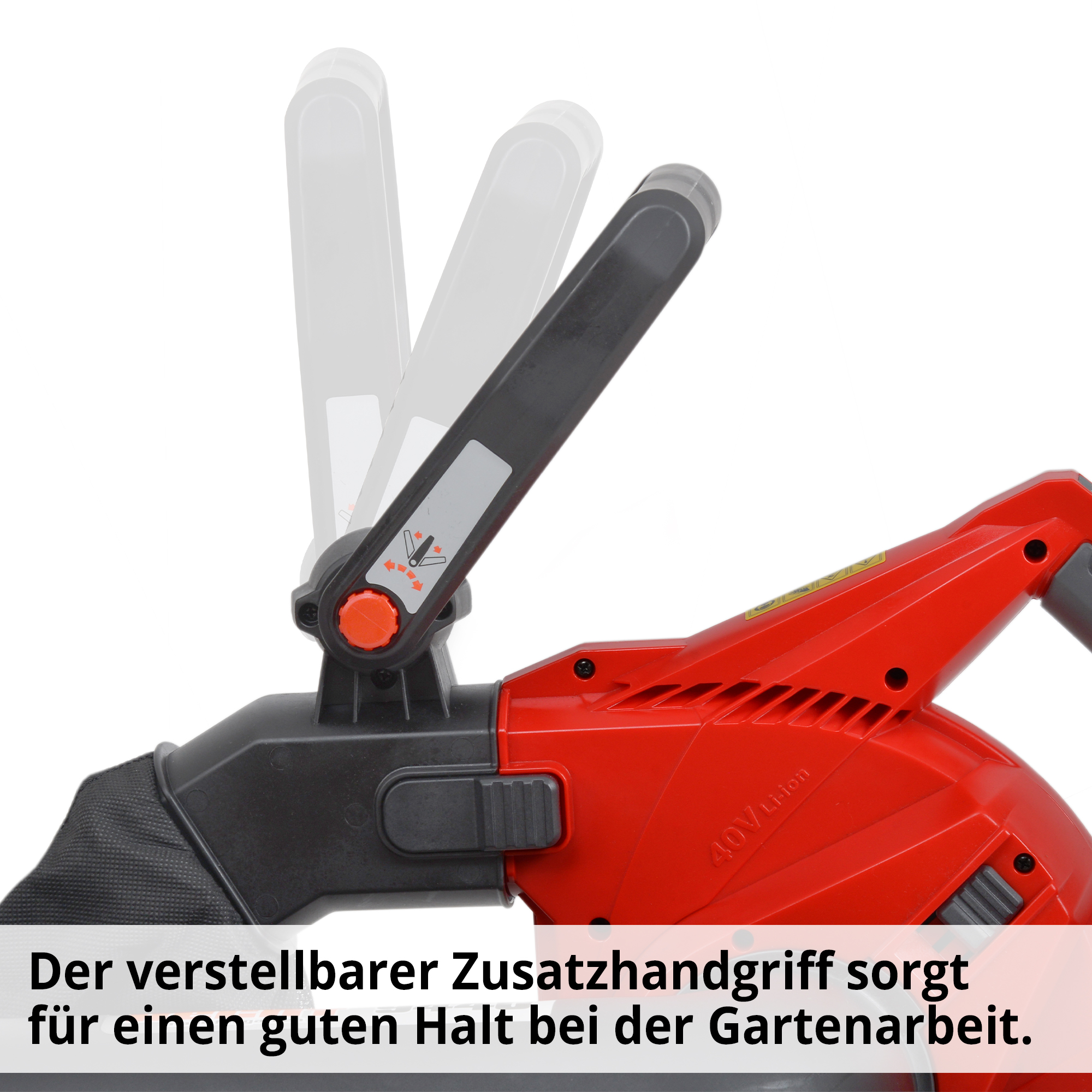 Akku-Laubbsauger mit verstellbaren Zusatzhandgriff und weniger wartungsintensiv 