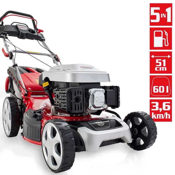 HECHT 553 SW Benzin Rasenmäher mit leistungsstarkem Motor