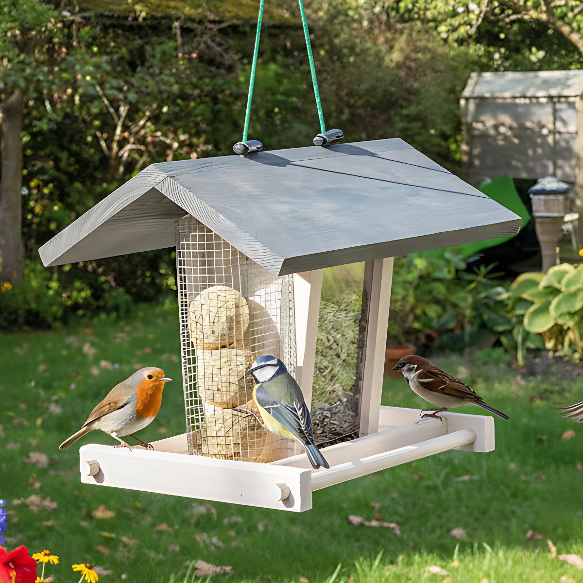 Vogelhaus zum Aufhängen Bird Kitchen Weiß