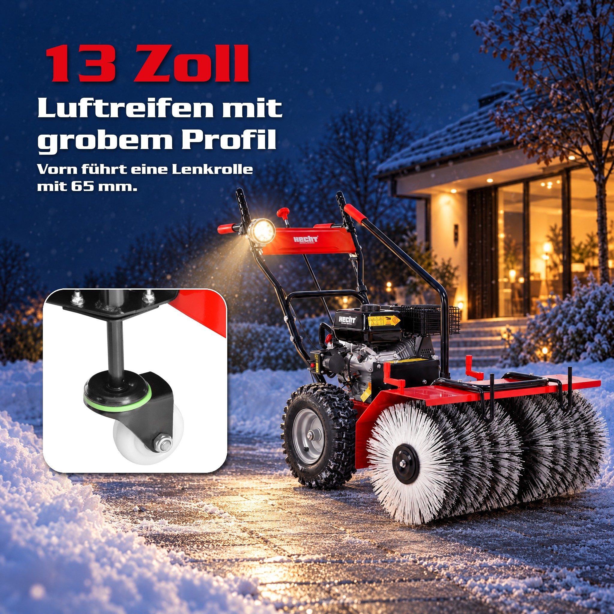 HECHT 8680 SE Set 6 Benzin-Kehrmaschine Bild 10 (Dieses Bild wurde mit Hilfe von KI generiert.)