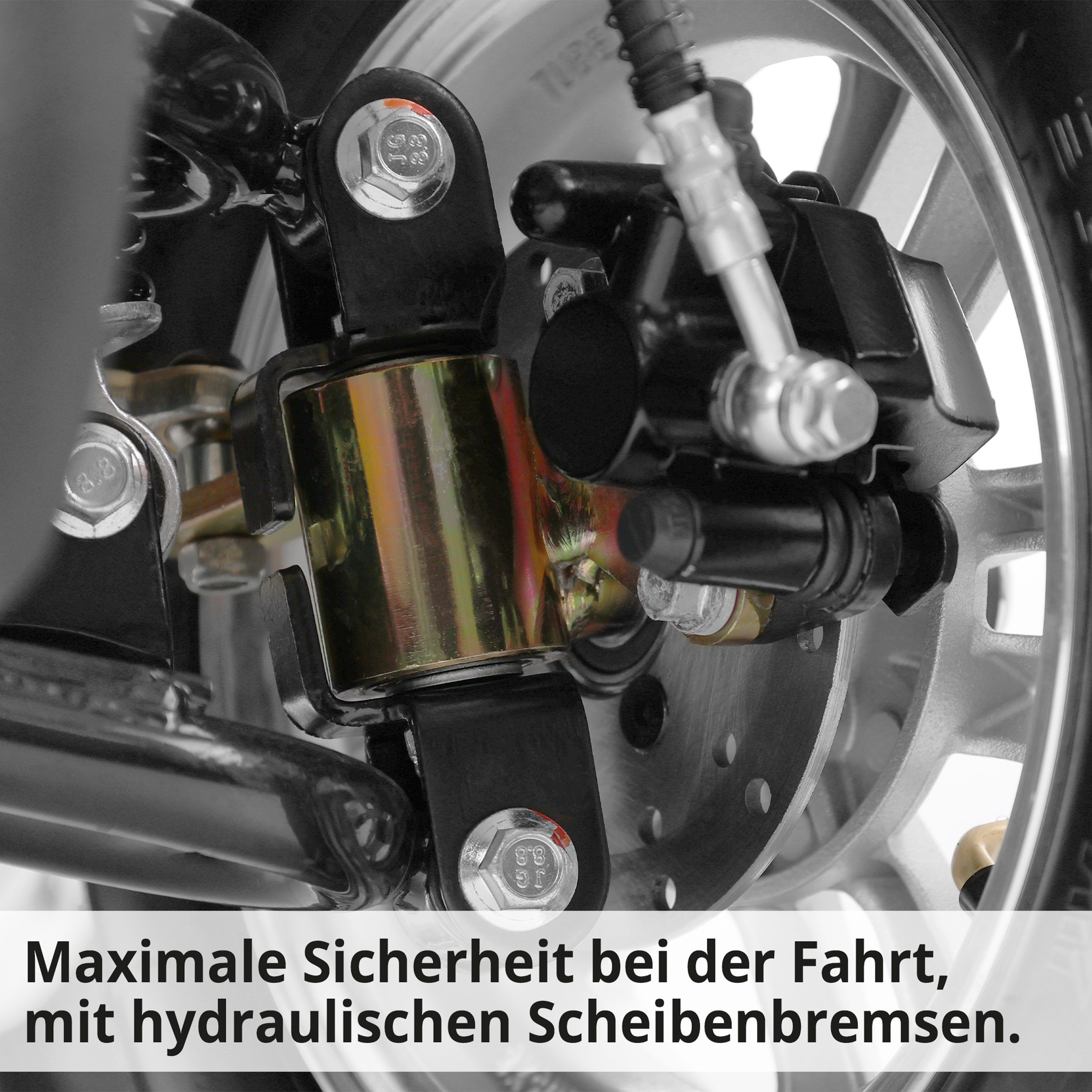 Seniorenmobil HECHT Elegante maximale Sicherheit bei der Fahrt, mit hydraulischen Scheibenbremsen