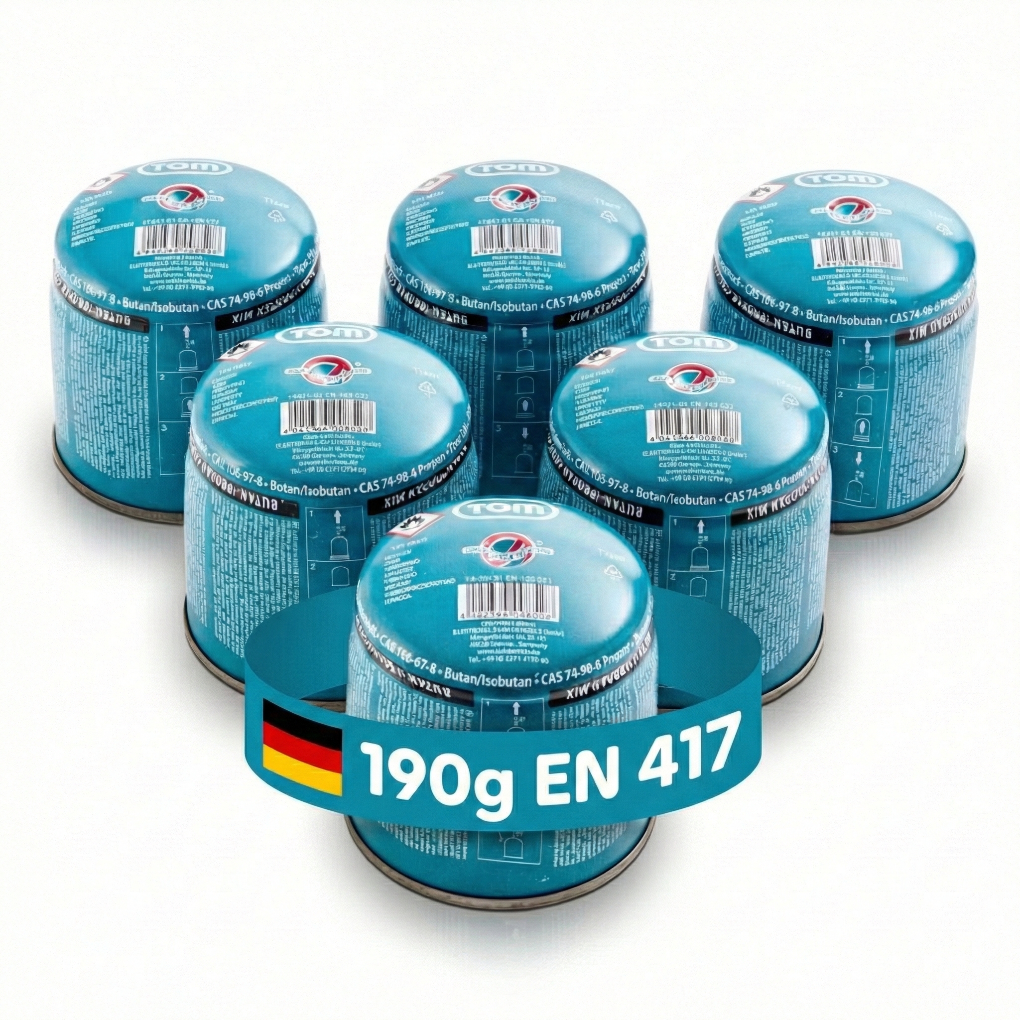 Gaskartusche 190 g 6er Set | Stechgaskartusche