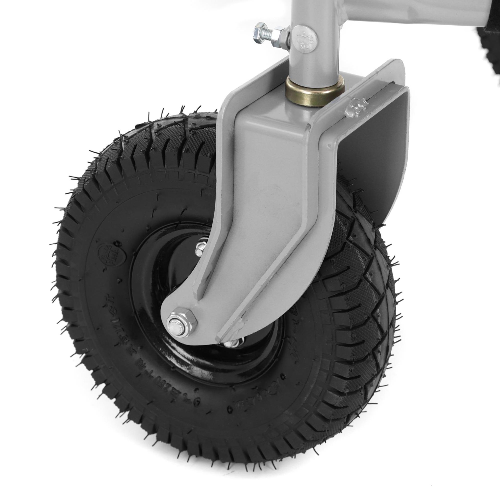 Hecht Elektro-Schubkarre mit Luftbereifung und Stollenprofil für maximalen Grip