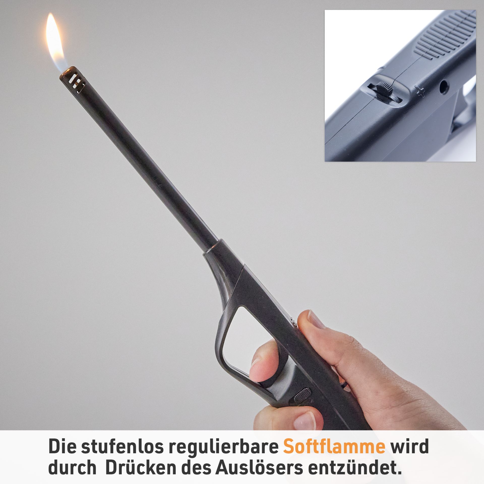 Unilite Stabfeuerzeug Milano NT; stufenlos regulierbare Softflamme