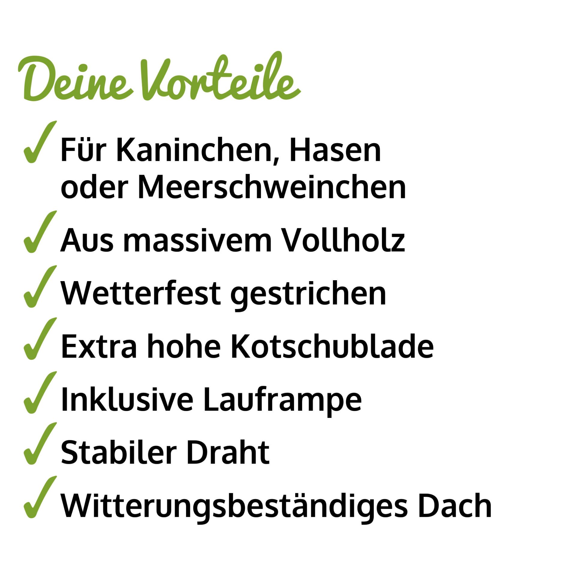 zooprinz Hasenstall Modell XXL Vorteile zooprinz Hasenstall Modell XXL Vorteile