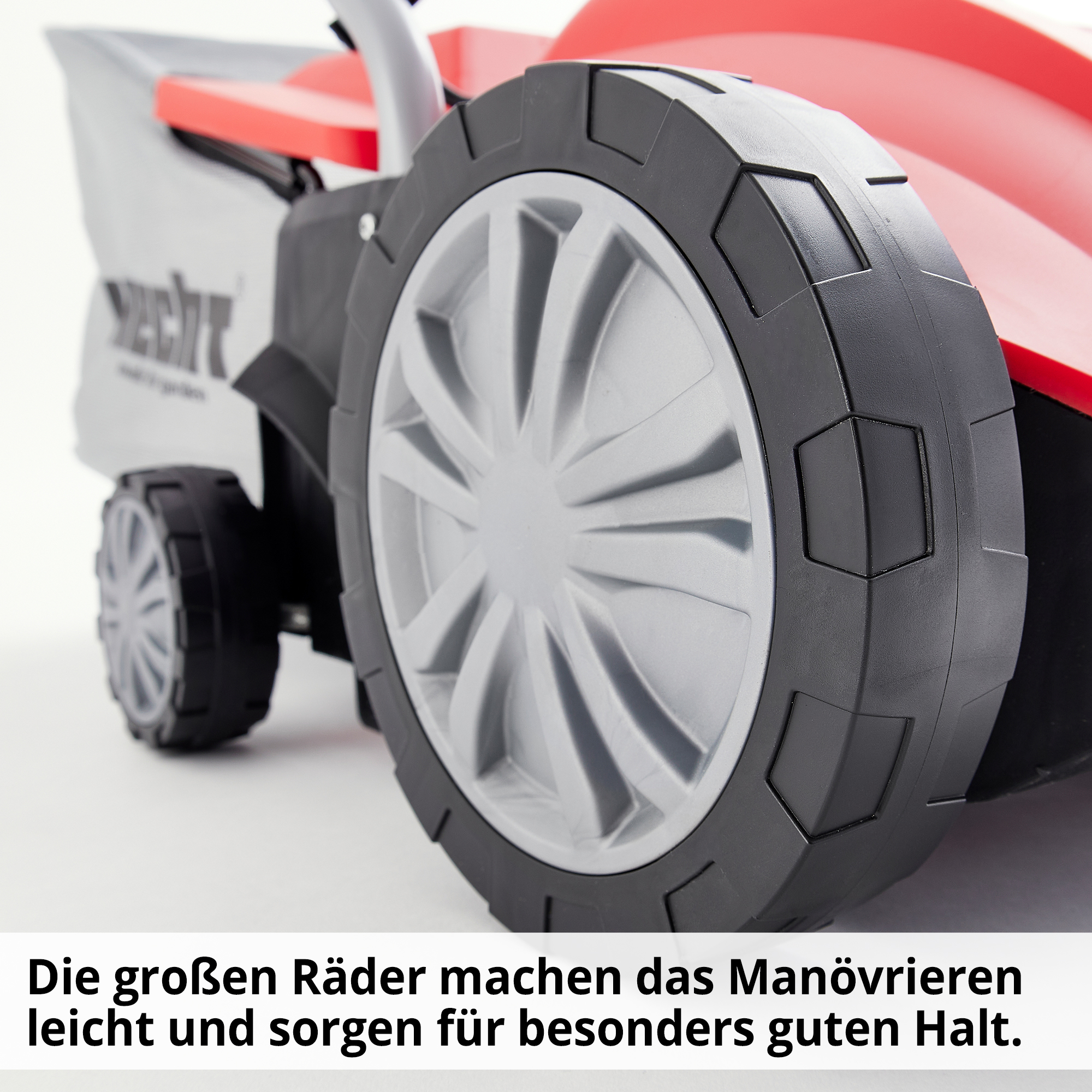 Vertikutierer; Größe Räder für leichtes Manövrieren