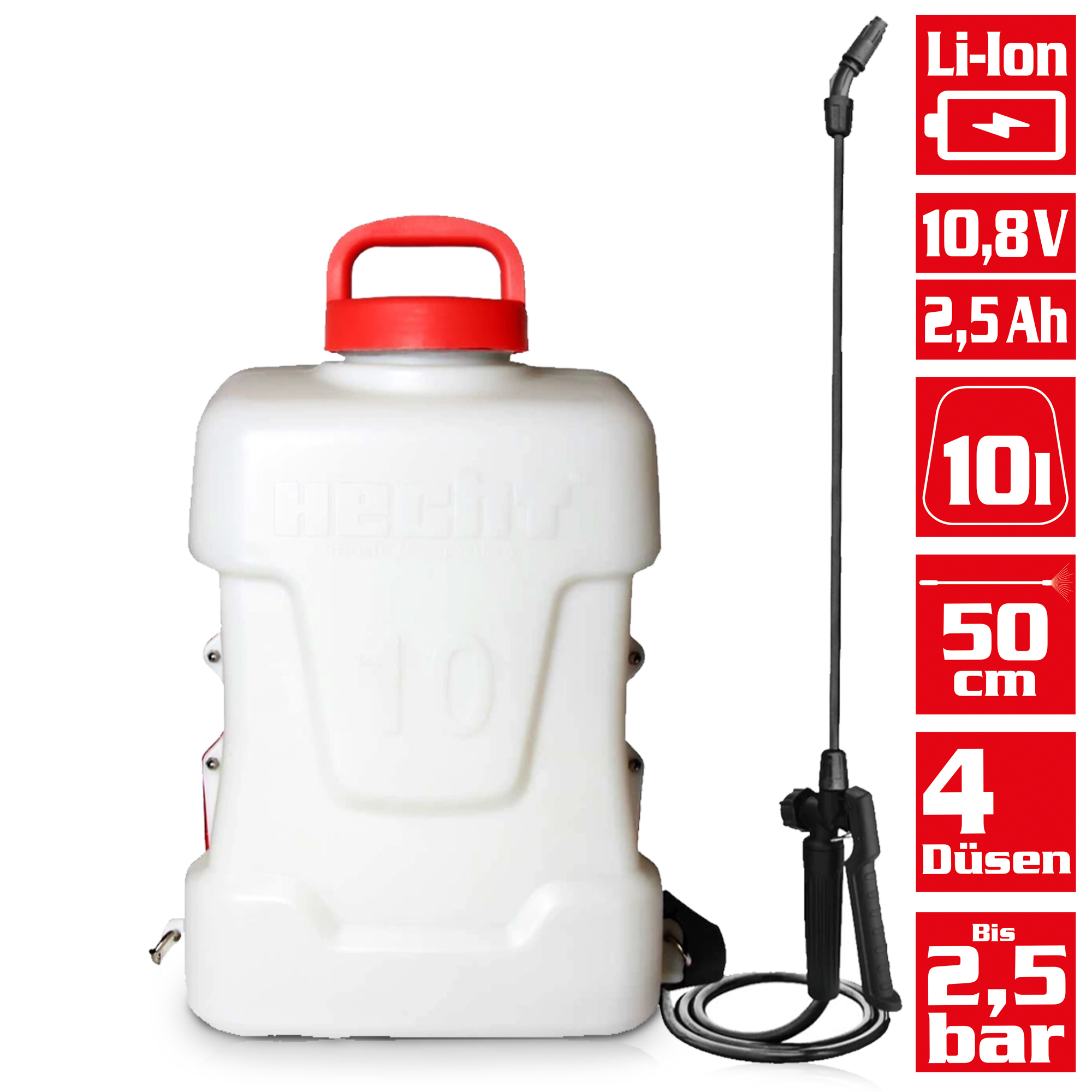 Akku Rückenspritze; Großer 10 Liter Tank