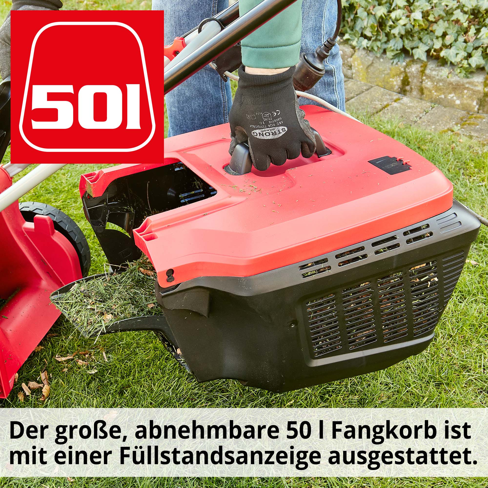 Hecht Elektro-Rasenmäher mit  und 50 Liter Grasfangkorb 