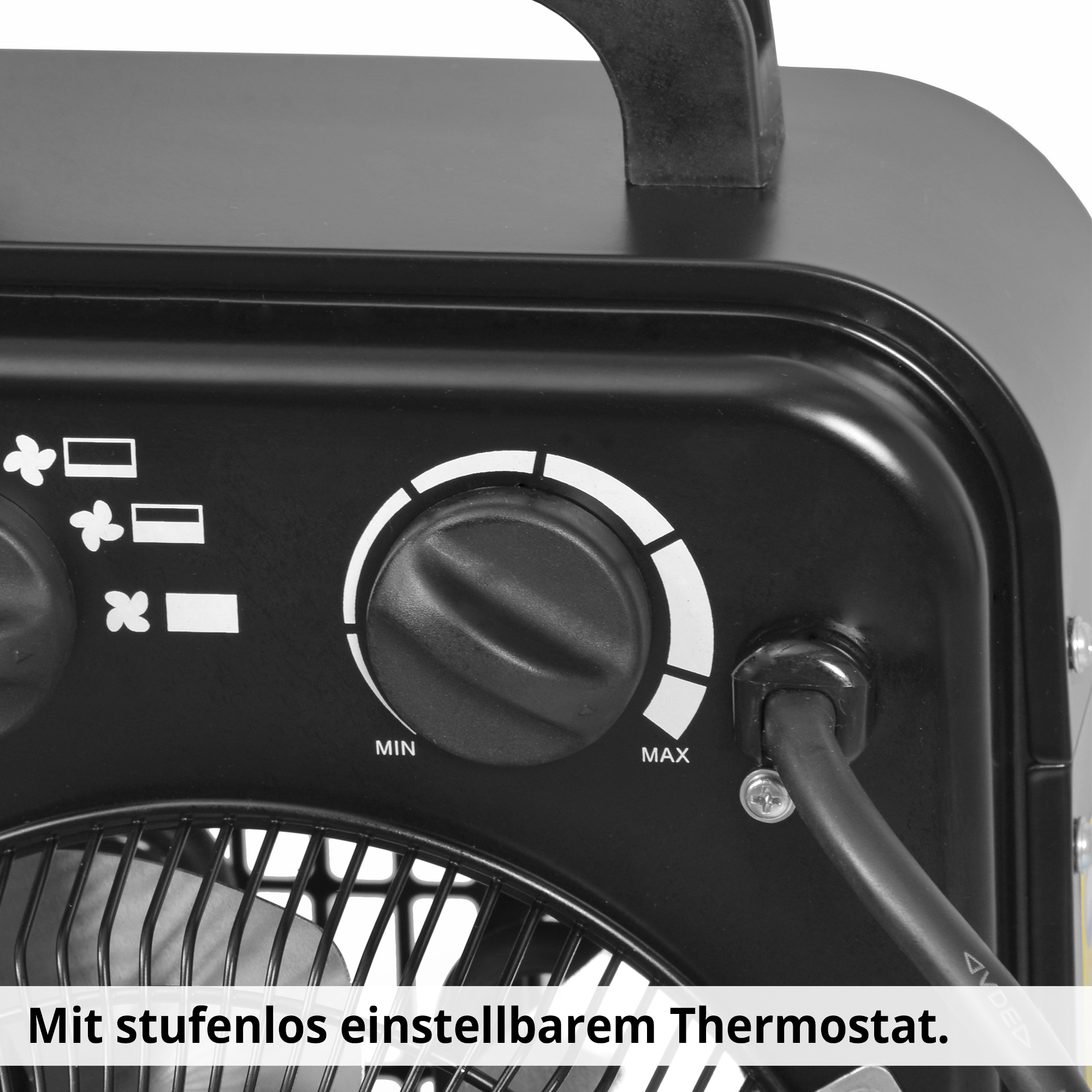 HECHT Heizlüfter 3500 mobiler  Heizlüfter stufenlos Einstellbar