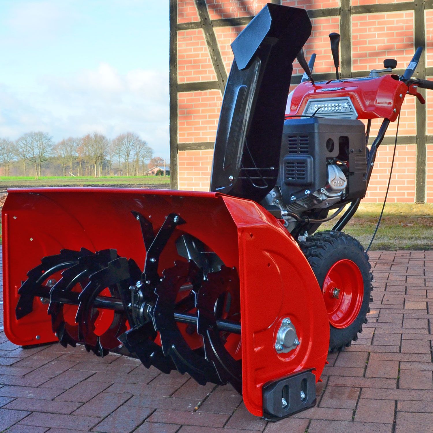 Hecht Benzin-Schneefräse 9542 SQ mit leistungsstarken 4-Takt Motor und 430 ccm Hubraum 
