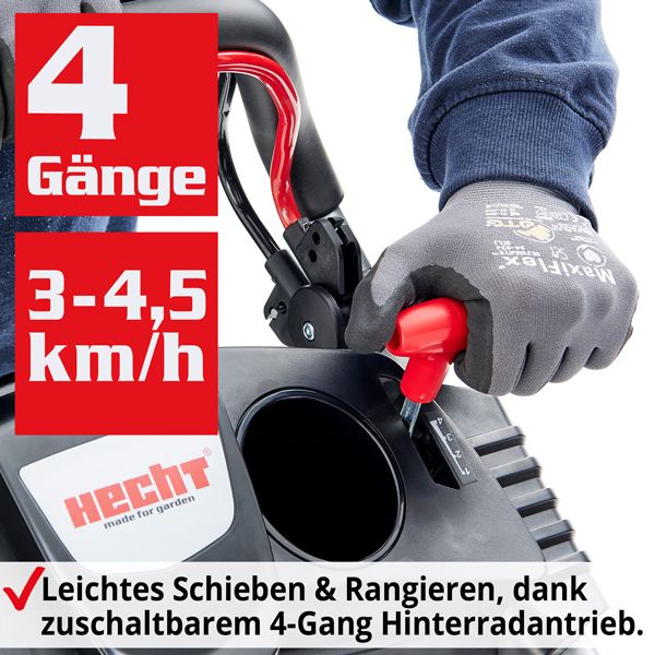 HECHT Benzin Rasenmäher »5534 SX« Benzin Rasenmäher mit vier Gängen