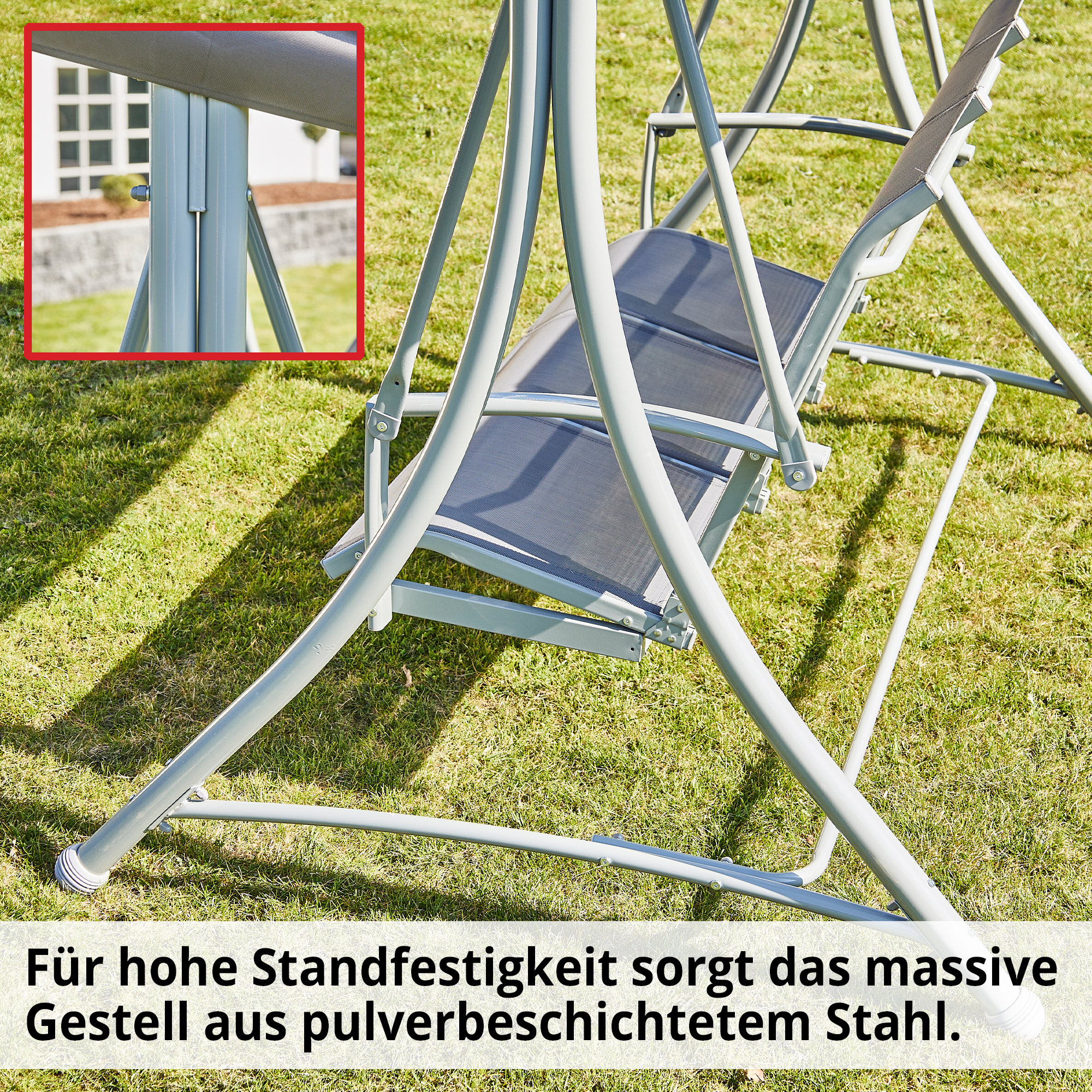 HECHT Hollywoodschaukel »Berlin« Hollywoodschaukel mit massivem und sicherem Gestell