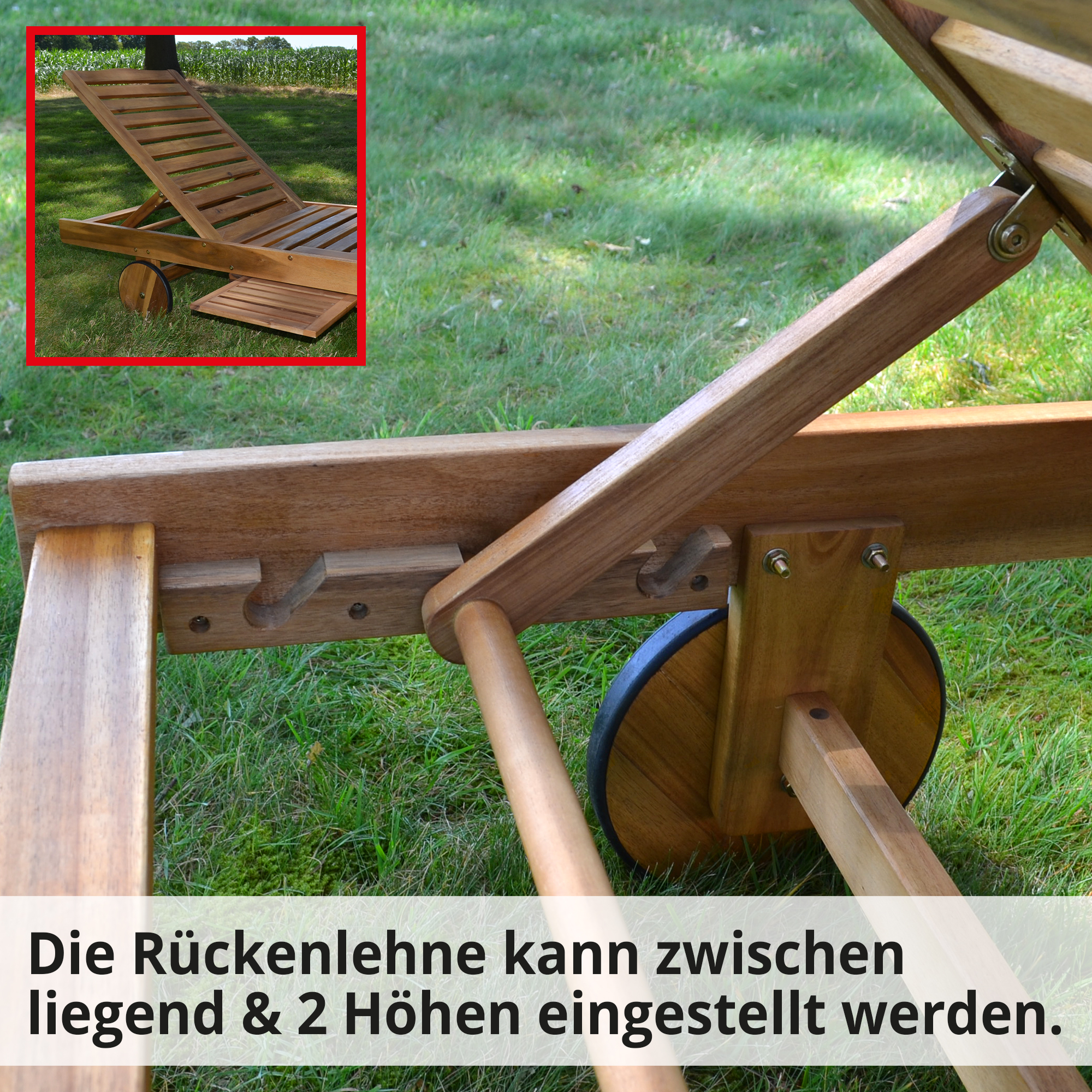 HECHT Sonnenliege »Resort A« Liegestuhl mit einstellbarer Höhe 