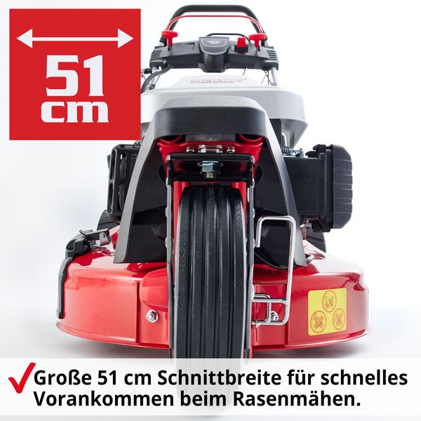 Benzin Rasenmäher; 51 Zentimeter Schnittbreite