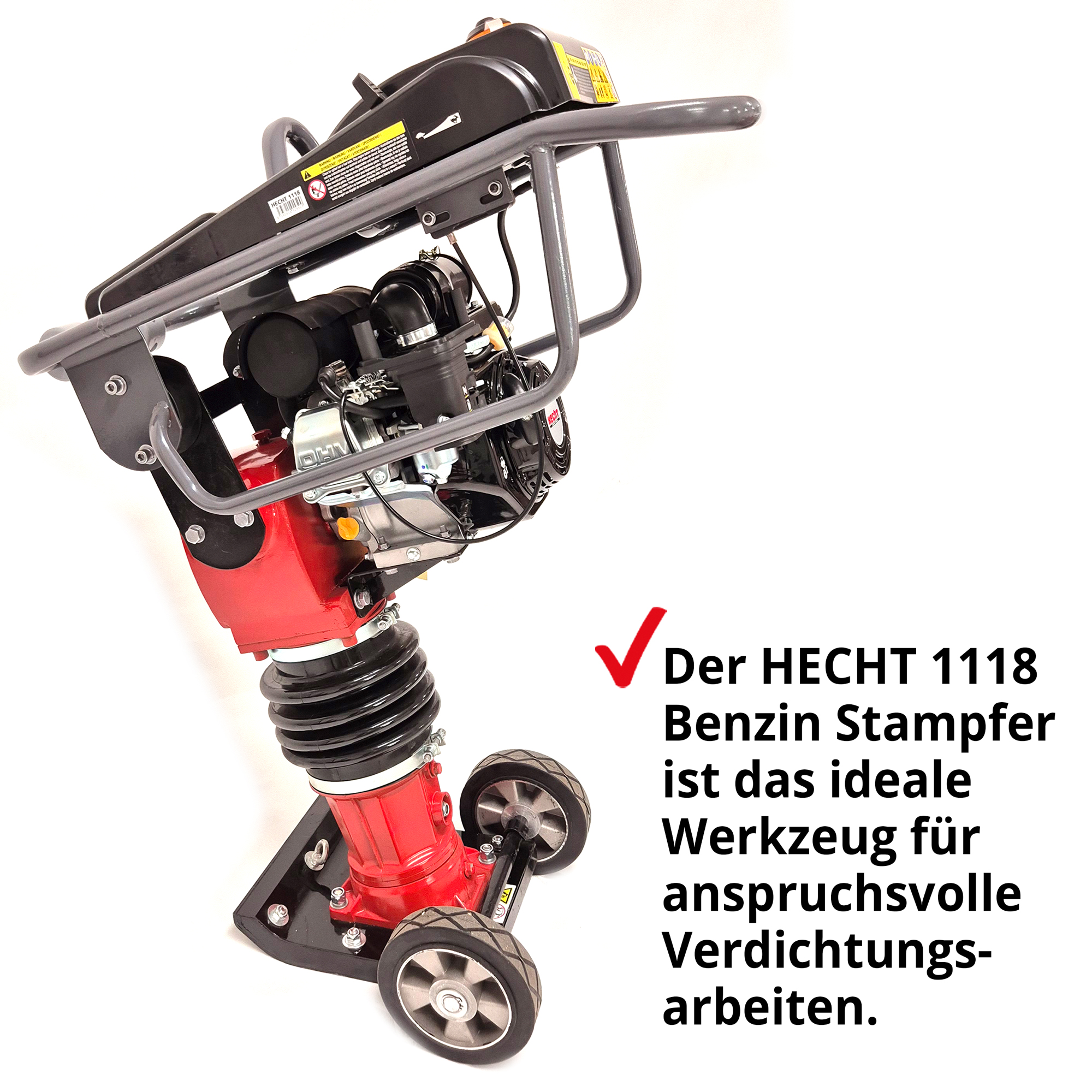 Hecht 1118 Benzin Stampfer ist das ideale Werkzeug für anspruchsvolle Verdichtungsarbeiten