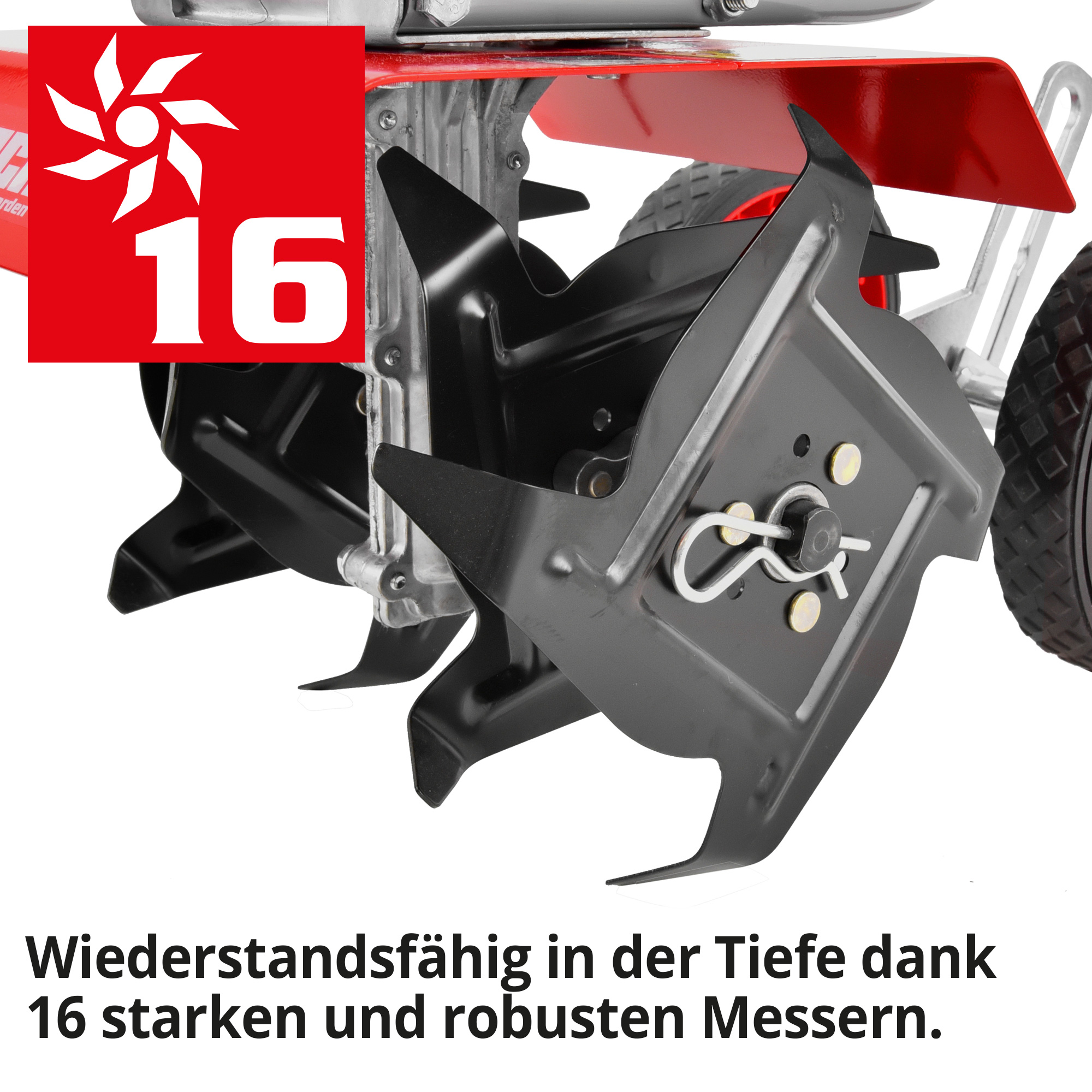 Gartenhacke; 16 robuste Messer