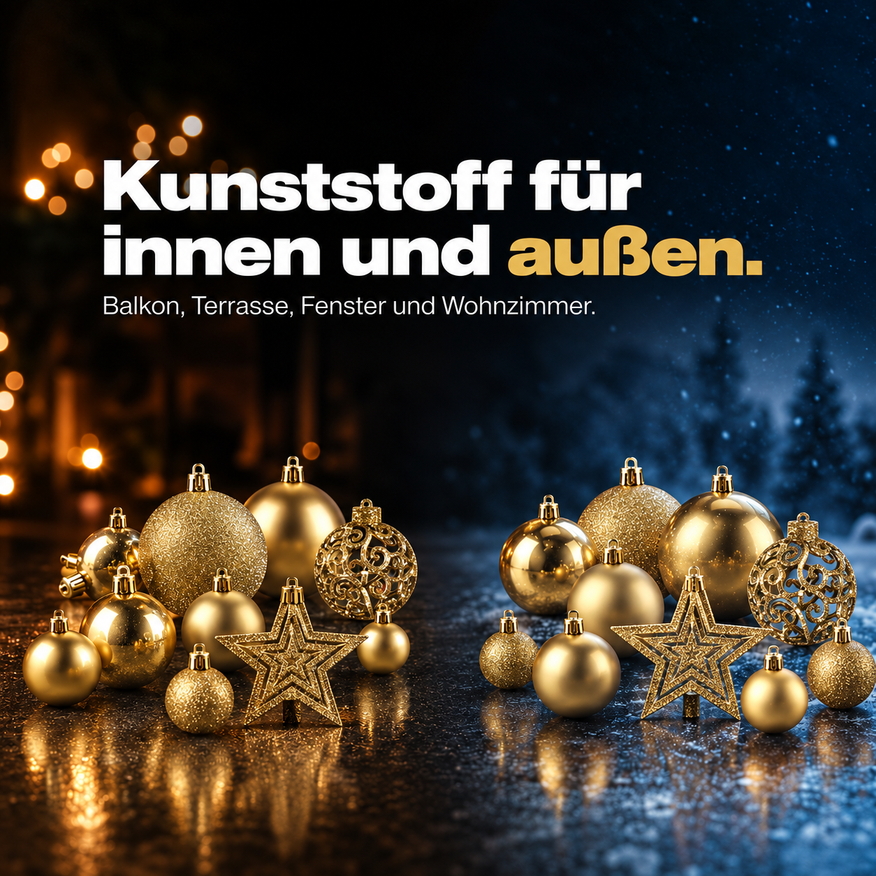 ONBEST Baumschmuck: Wetterfester Kunststoff für innen und außen (Dieses Bild wurde mit Hilfe von KI generiert.)