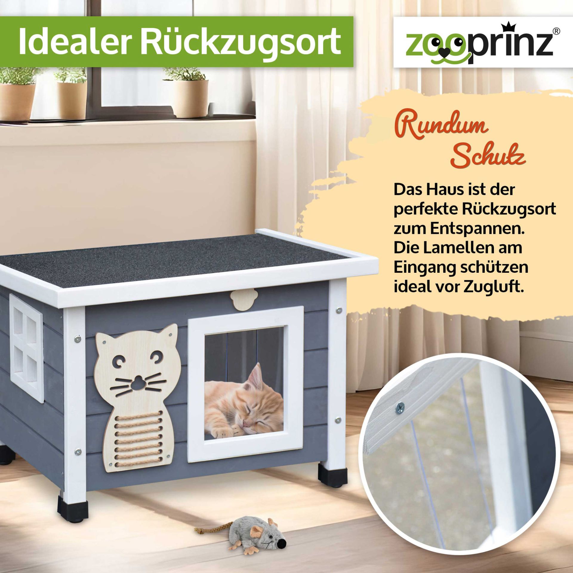 Katzen Villa Felix; Idealer Rückzugsort