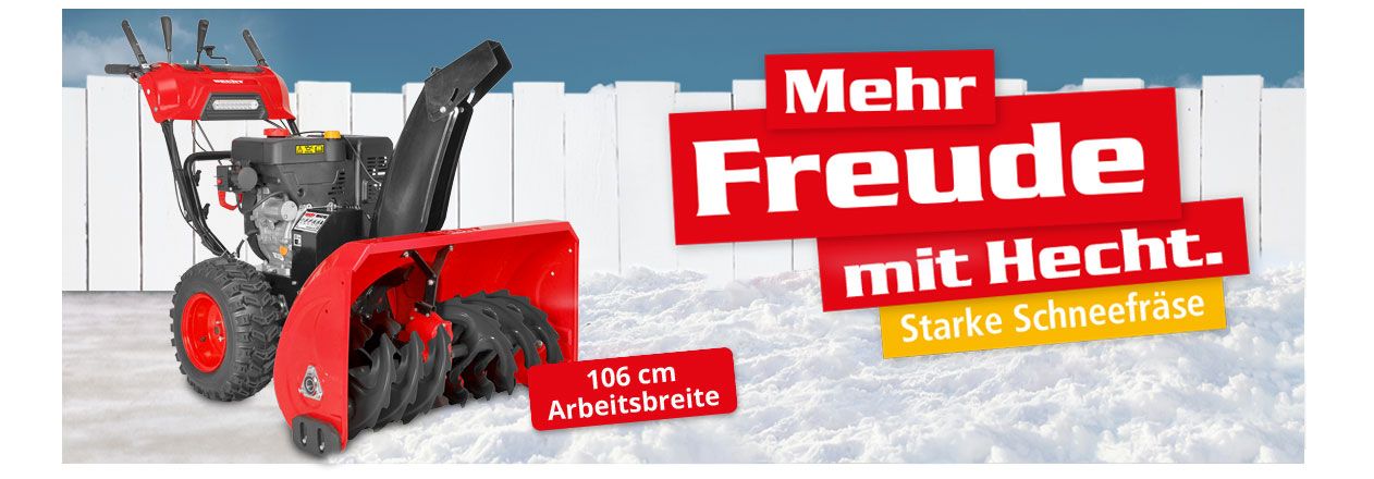 Mehr Freude mit Hecht dank der Komfortablen Benzin-Schneefräse 9542 SQ 