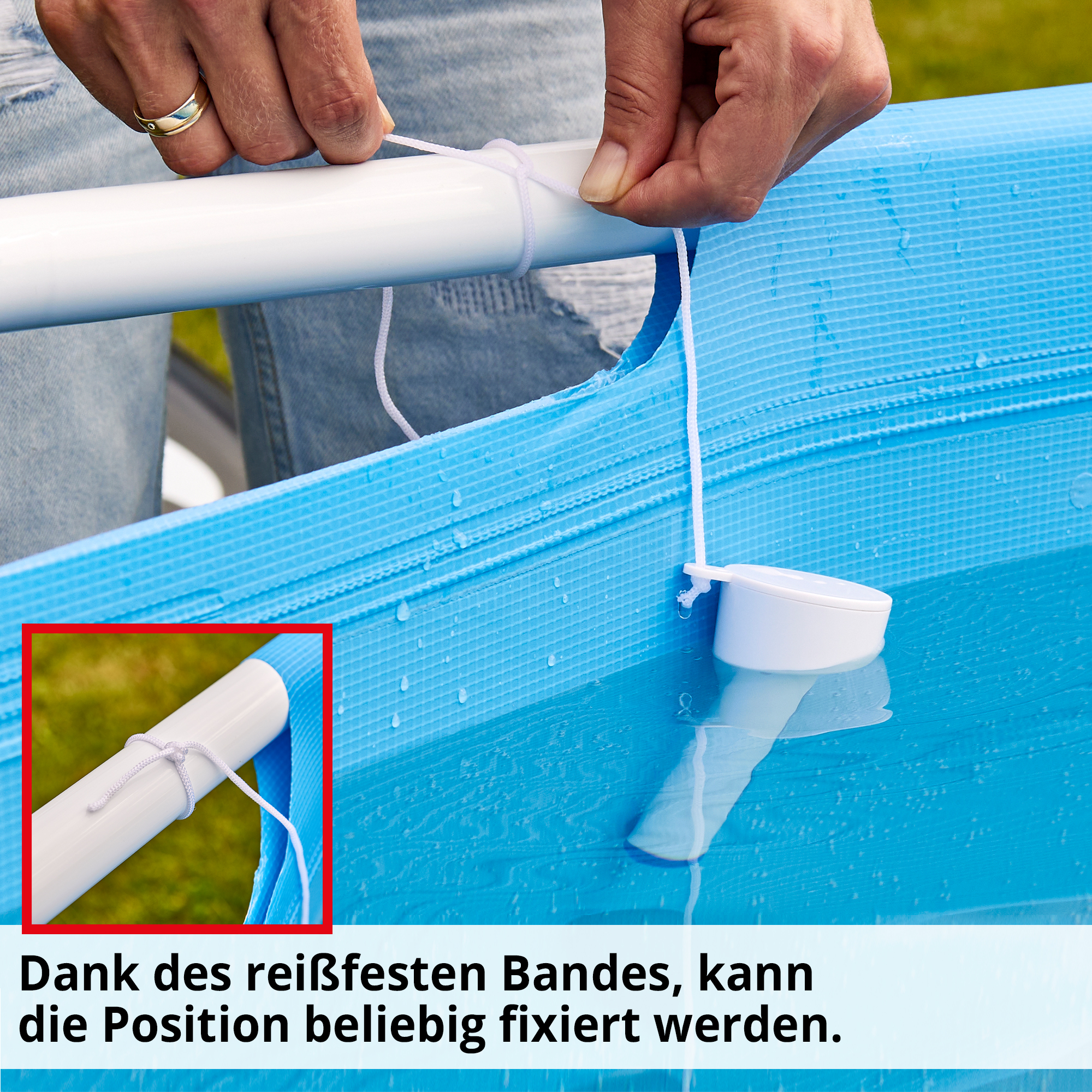 Hecht 060504 Wasser Thermometer; Dank des reißfesten Bandes, kann die Position beliebig fixiert werden