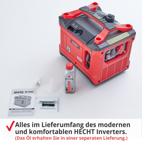 Inverter Benzin Notstromaggregat; Das Öl erhalten Sie in einer separaten Lieferung