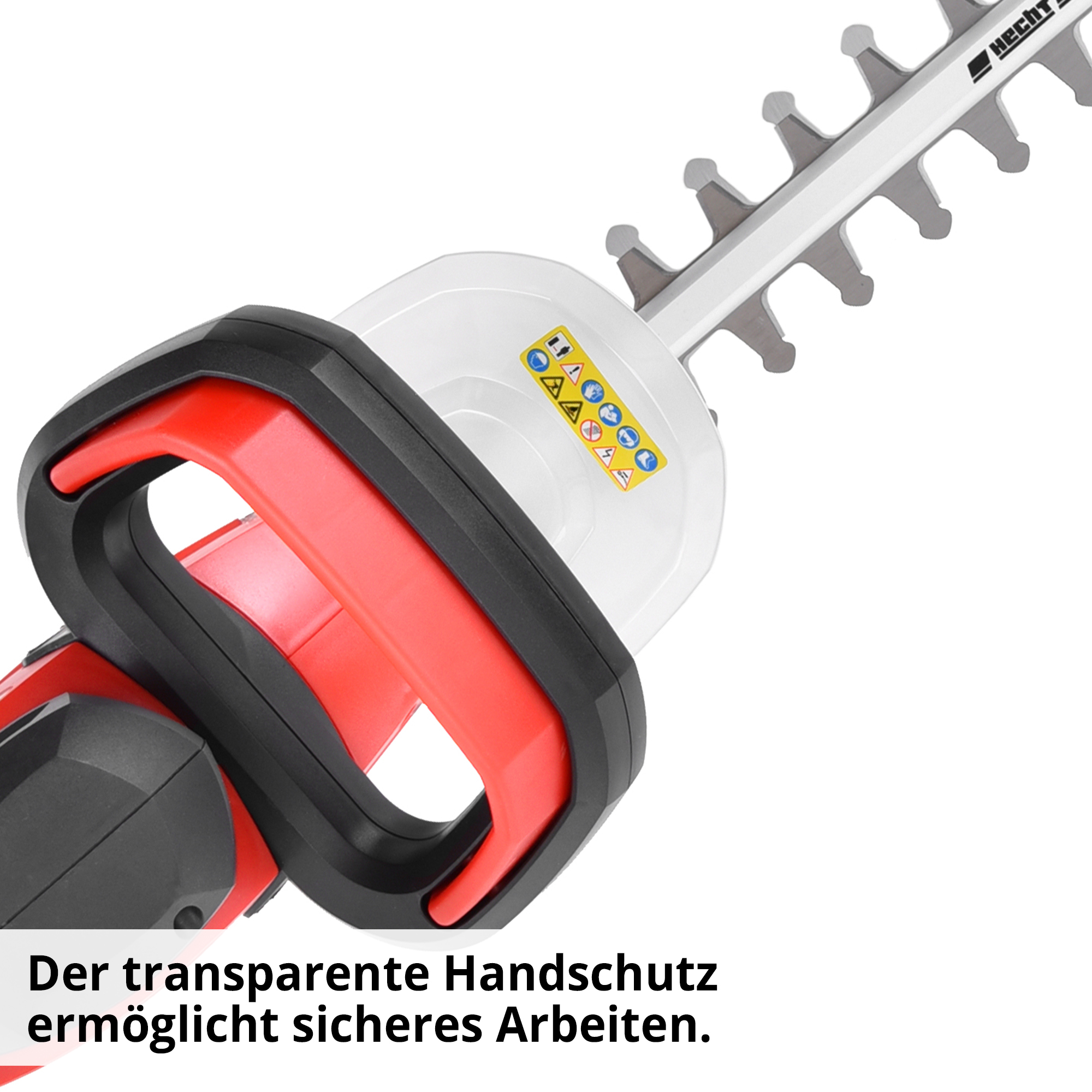Elektro-Heckenschere mit robustem Handschutz für hohe Sicherheit
