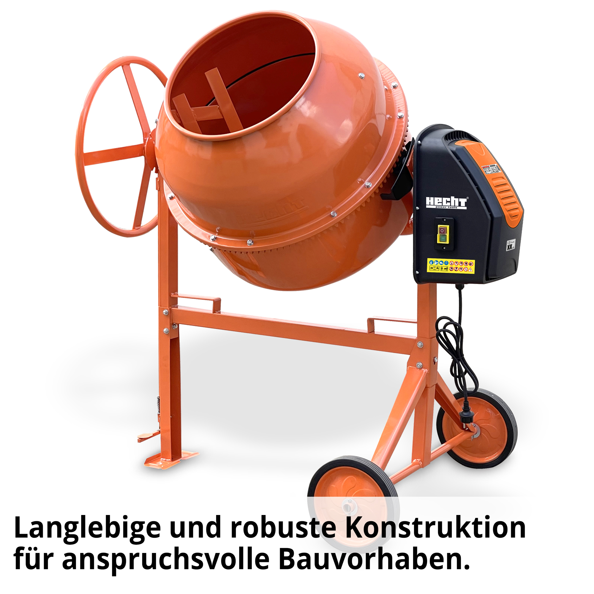 Hecht 2223 Betonmischer; Das große Trommelvolumen von 200 Litern ist perfekt für große Bauprojekte