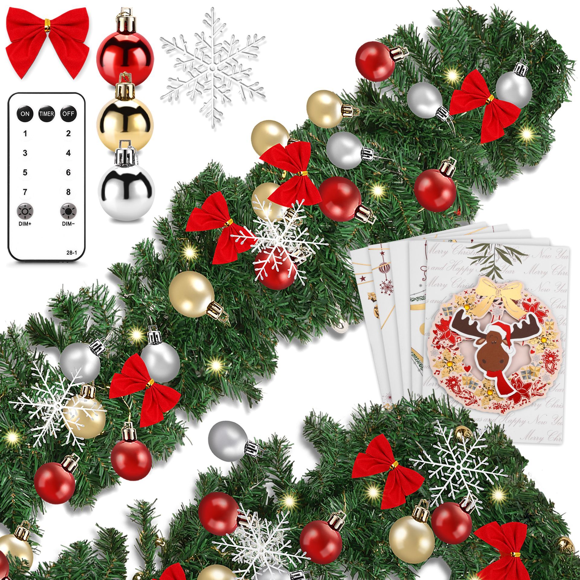 Weihnachtsgirlande Weihnachtsdeko Kunst Girlande 5m