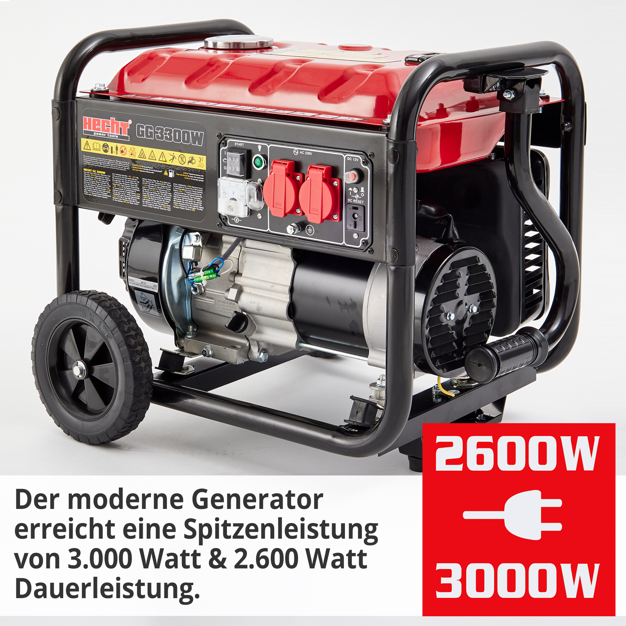 Notstromaggregat Benzin; Der moderne Generator erreicht eine hohe Spitzenleistung und eine hohe Dauerleitung