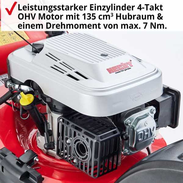 HECHT 3-Rad Benzin Rasenmäher »5483 SWE« Benzin Rasenmähermit leistugsstarkem Motor