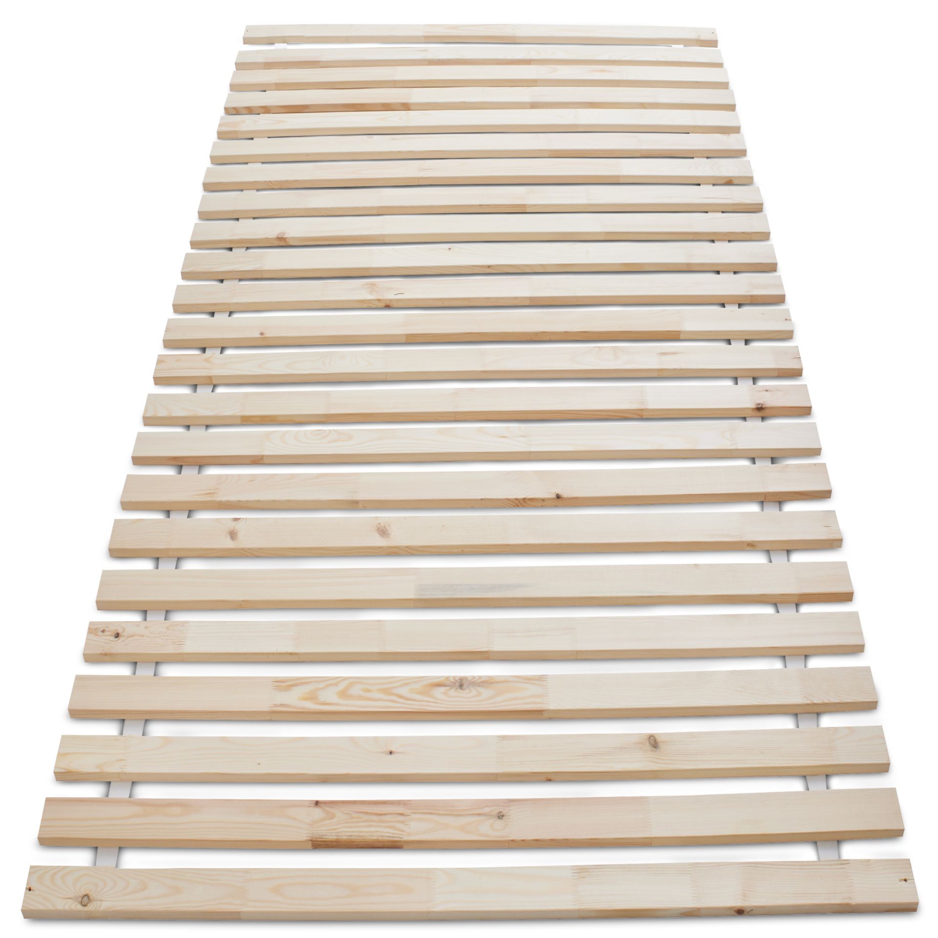 Lattenrost 140x200 cm mit 23 Massivholzlatten in stabiler Ausführung – Draufsicht auf die volle Länge
