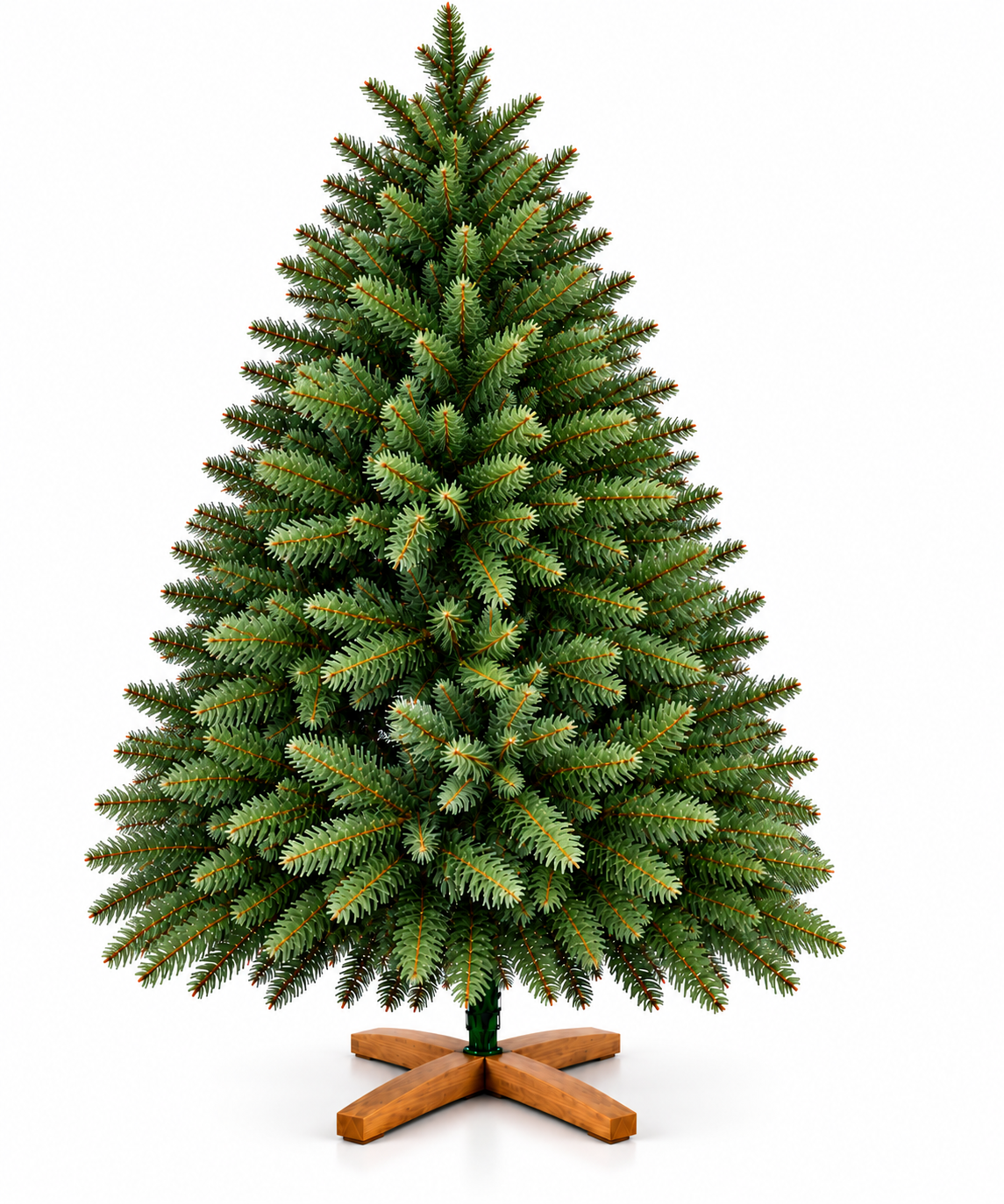 Künstlicher Weihnachtsbaum ONBEST: Dichter Tannenbaum mit Holzkreuz-Ständer (Dieses Bild wurde mit Hilfe von KI generiert.)