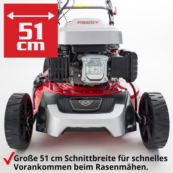 HECHT Benzin Rasenmäher »5534 SWE« Benzin Rasenmäher große Schnittbreite