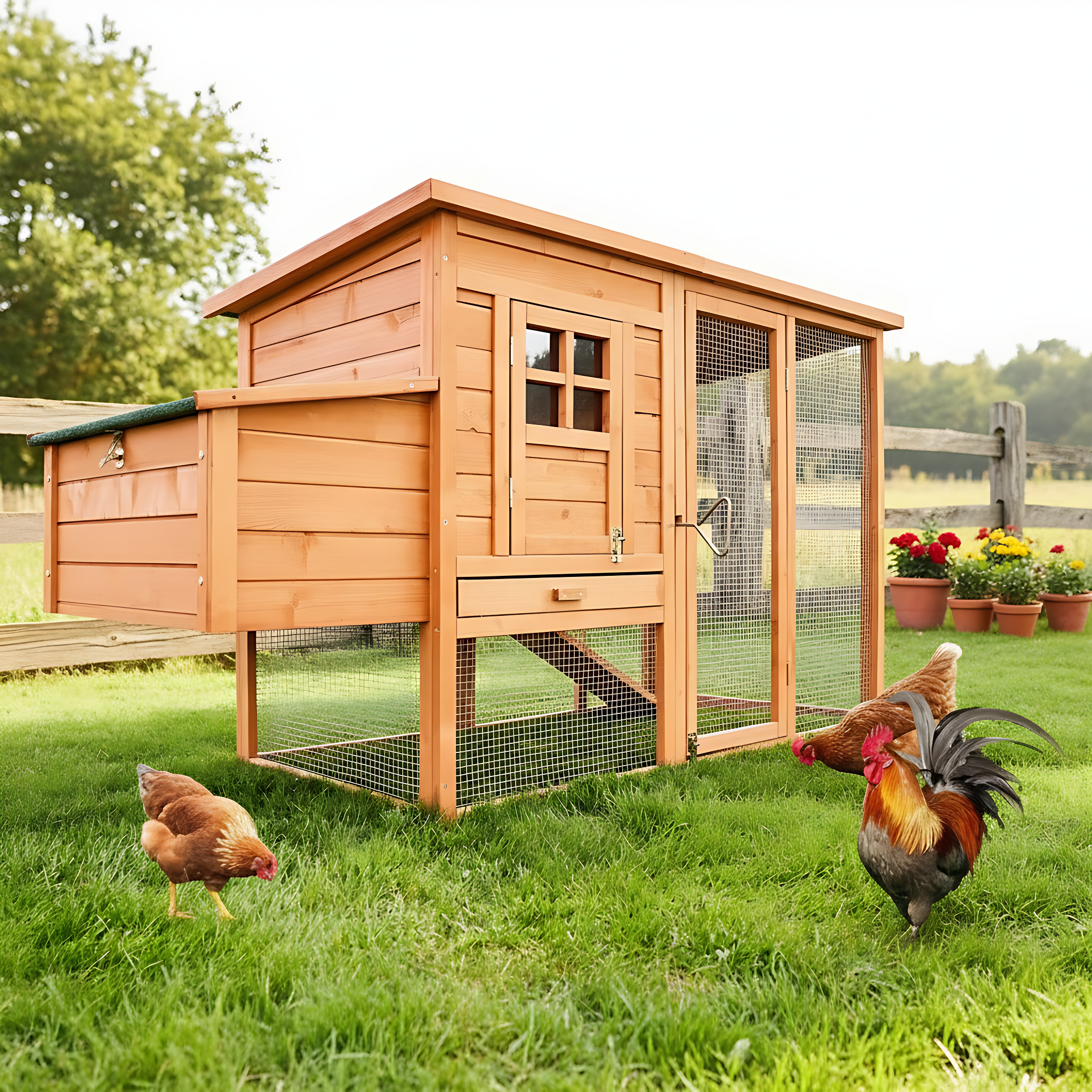 zooprinz Hühnervoliere Modell XXL aus Massivholz zooprinz Hühnervoliere Modell XXL aus Massivholz