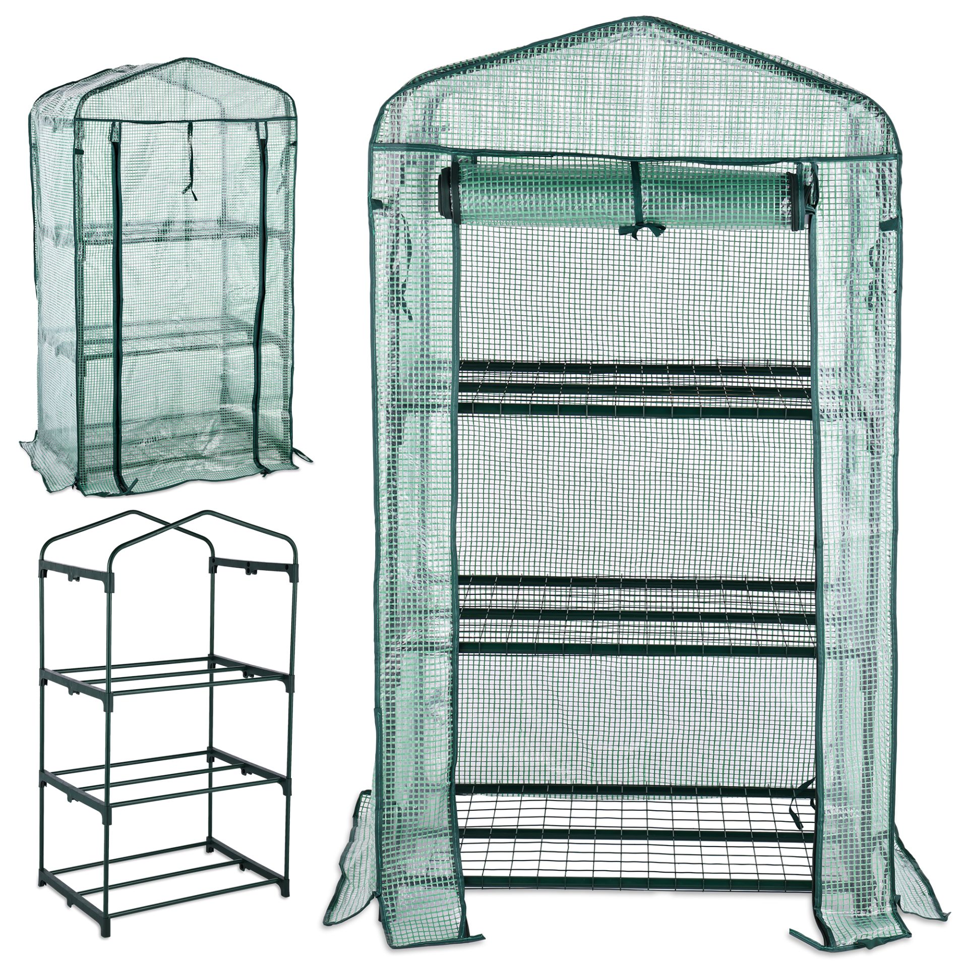 TOM Anzucht Gewächshaus GH-33; Überstehende Seitenränder der Folie können im Boden vergraben oder mit Steinen beschwert werden TOM Anzucht Gewächshaus GH-33; Überstehende Seitenränder der Folie können im Boden vergraben oder mit Steinen beschwert werden