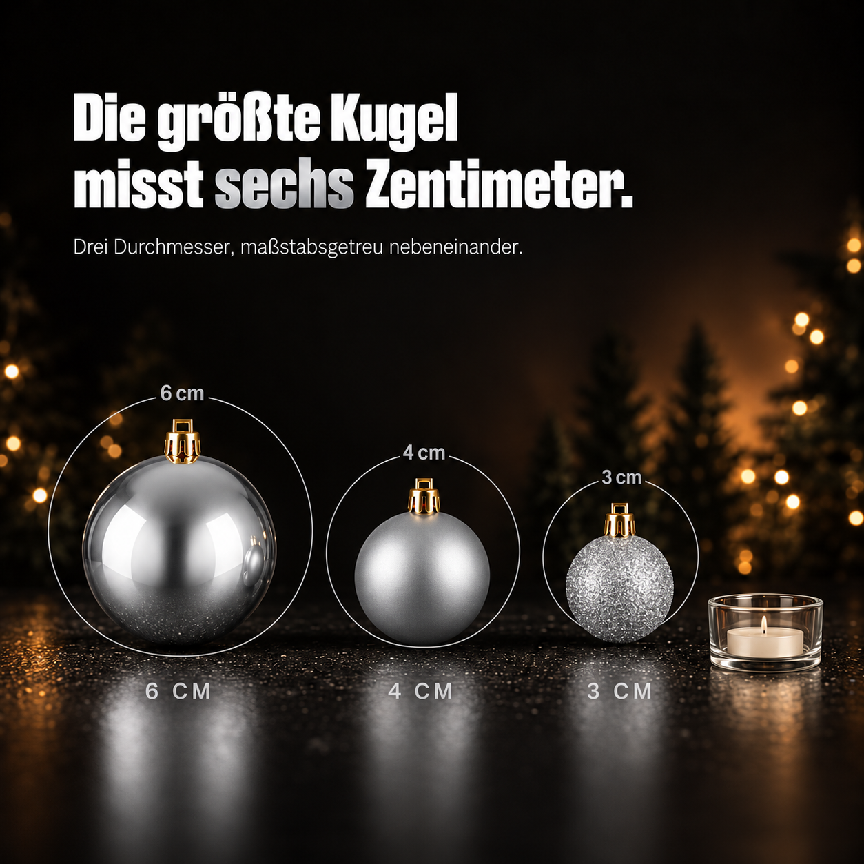 ONBEST Christbaumkugeln: Nahezu bruchsicherer Kunststoff statt Glas (Dieses Bild wurde mit Hilfe von KI generiert.)