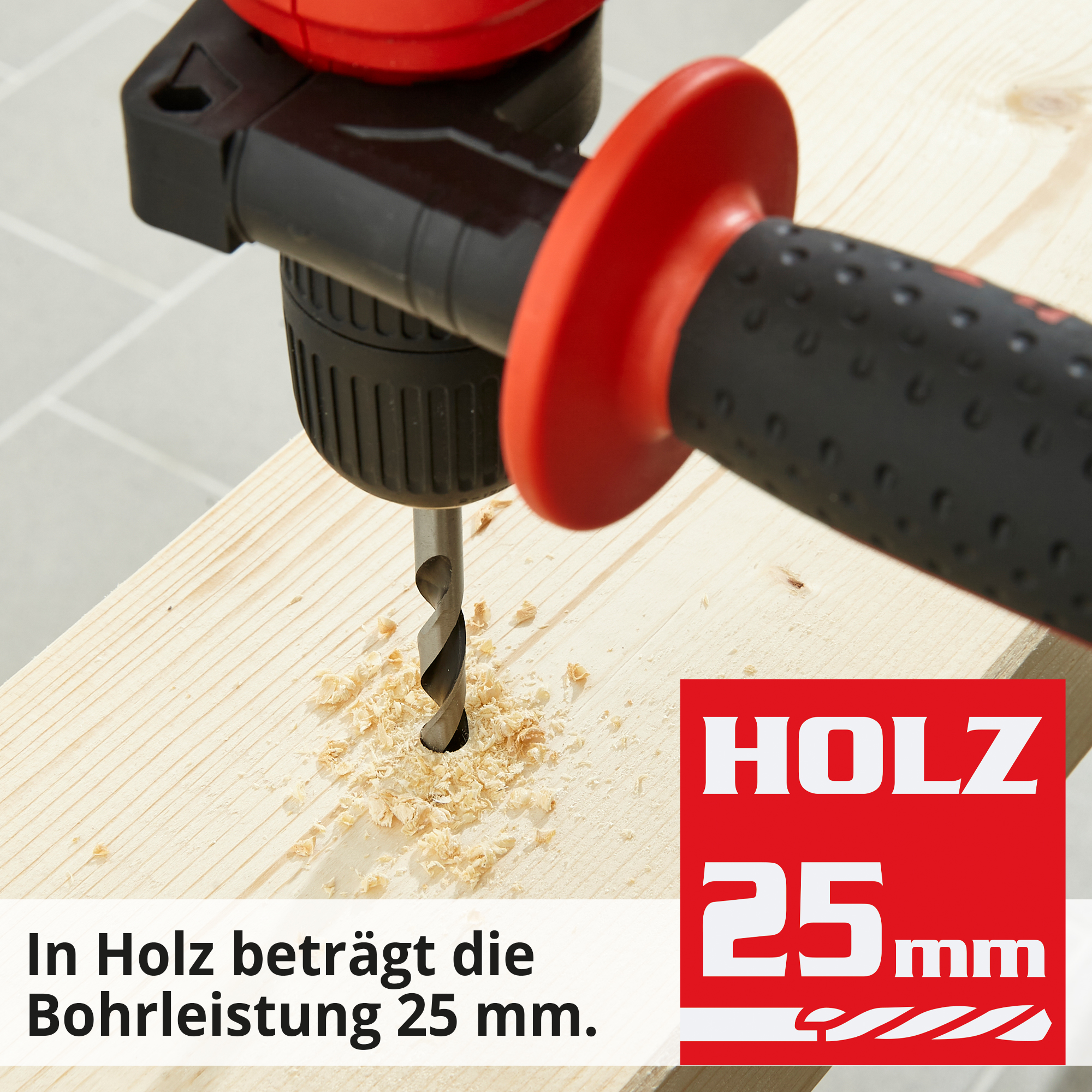 HECHT 1072 Schlag-Bohrmaschine; In Holz eine hohe Bohrleistung