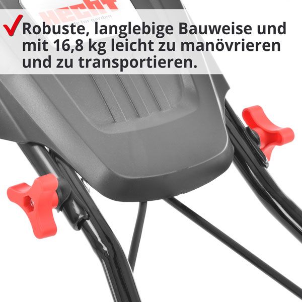 Hecht Elektro-Schneefräse robuster und leichter Bauweise für leichten Transport der 16 Kg 