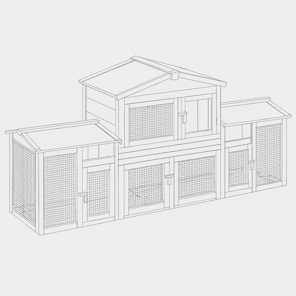 Skizze eines Hühnerstalls