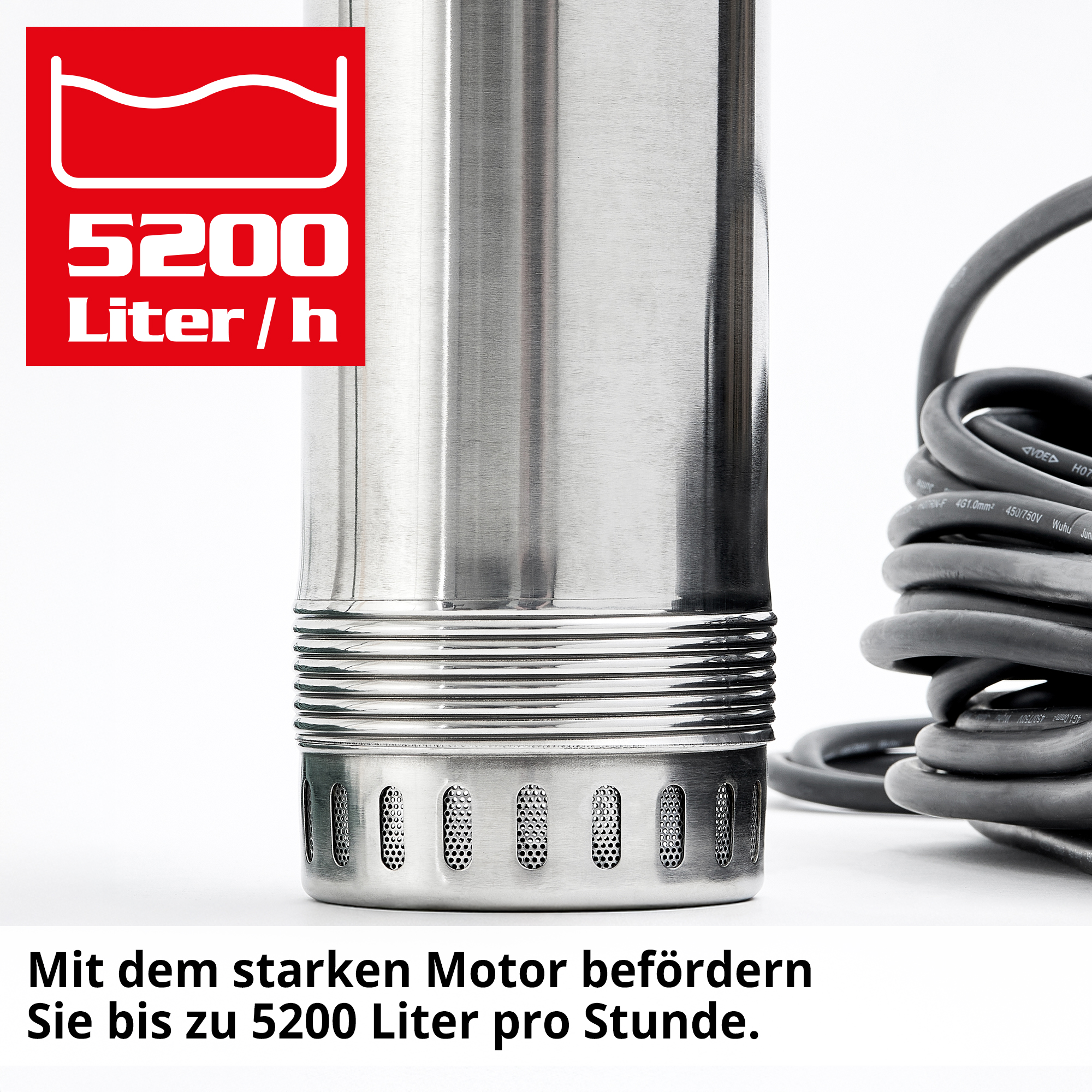Rohrpumpe; Bis zu 5200 Liter pro Stunde befördern
