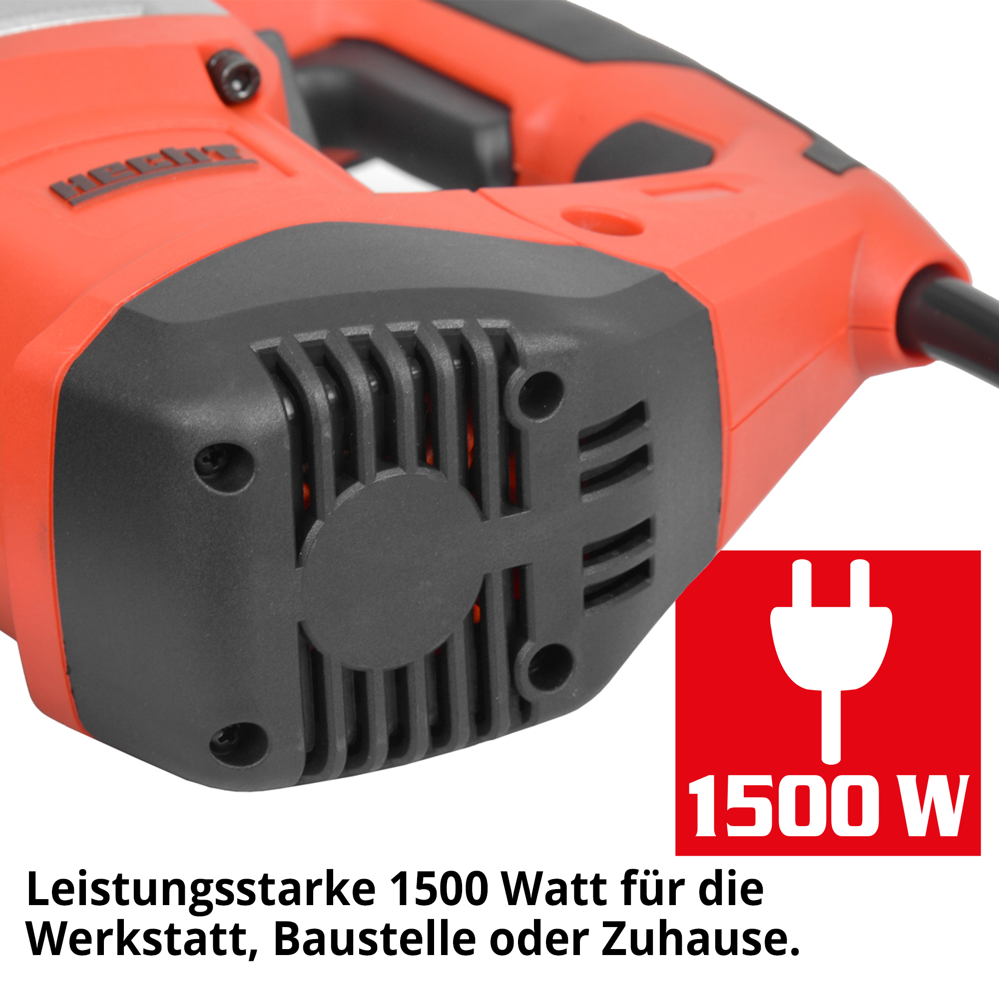 HECHT 1036 Bohrhammer mit leistungsstarkem 1500 Watt Motor für die Werkstatt, Baustelle oder Zuhause