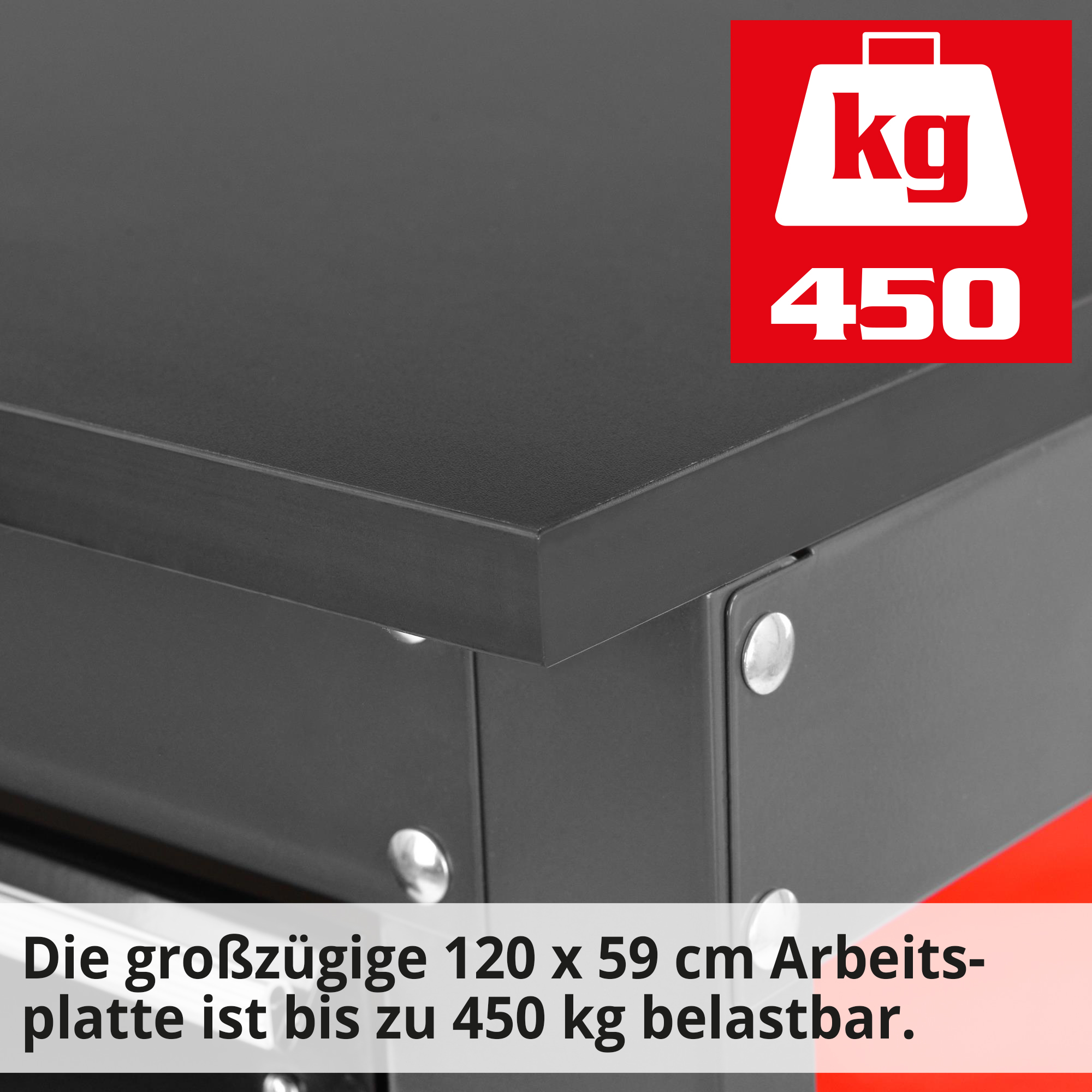 HECHT 2091 Werkbank die großzügige Arbeitsplatte ist schwer belastbar