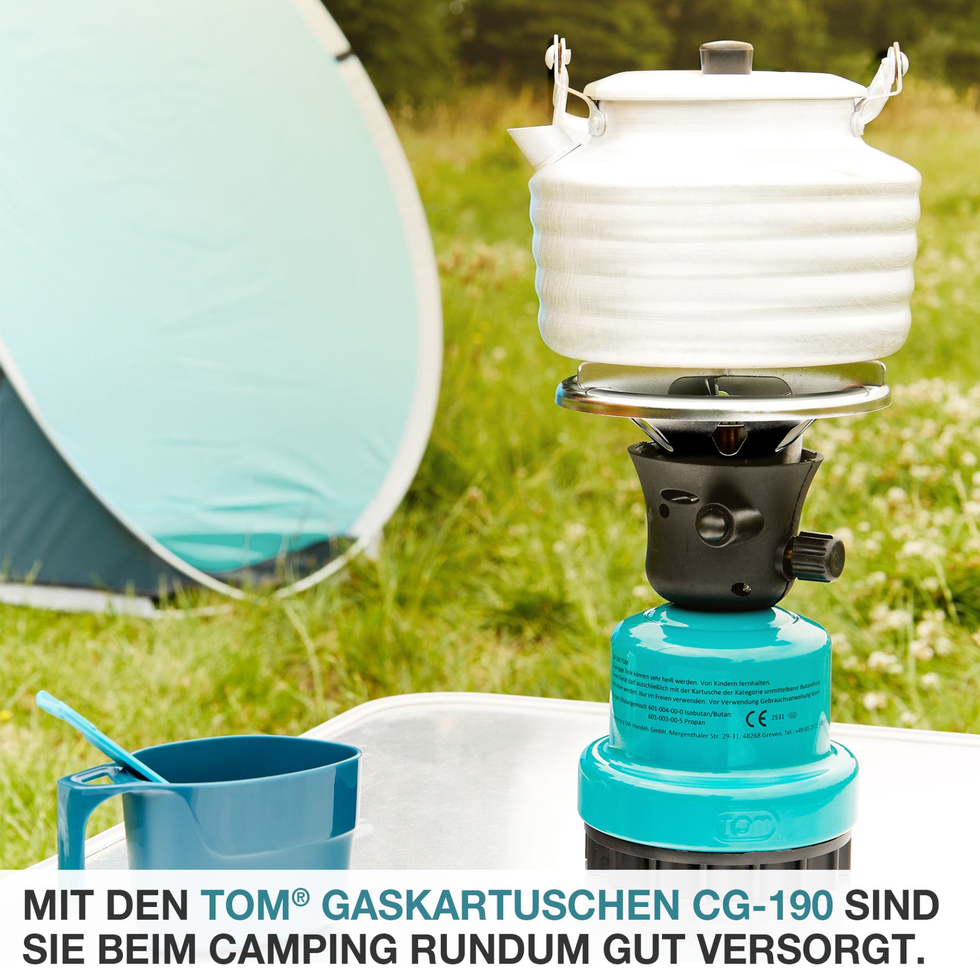 TOM CG-190 Butan Gas ist Ideal fürs Camping