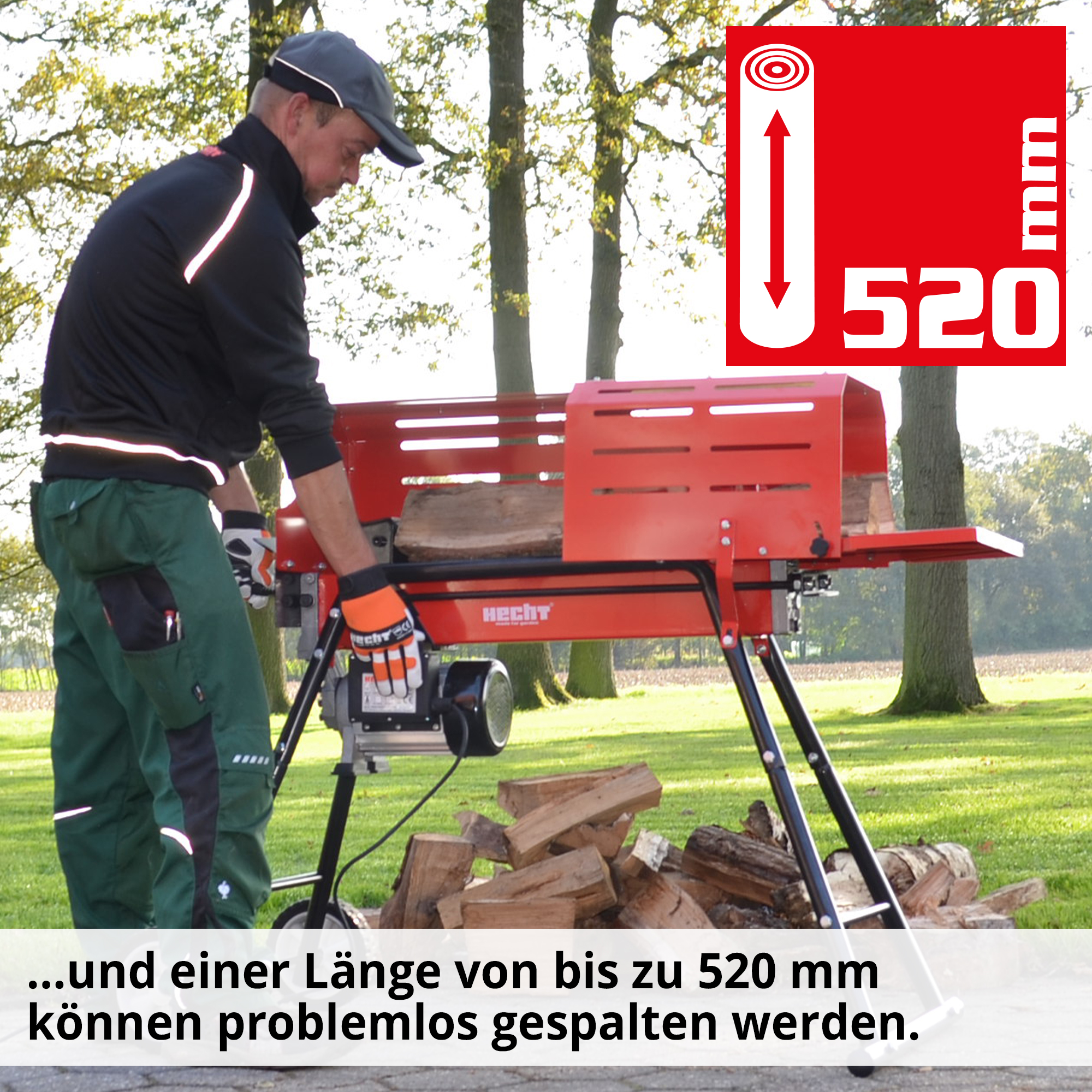 HECHT Hydraulikspalter 676 Hydraulikspalter geeignet für lange Äste