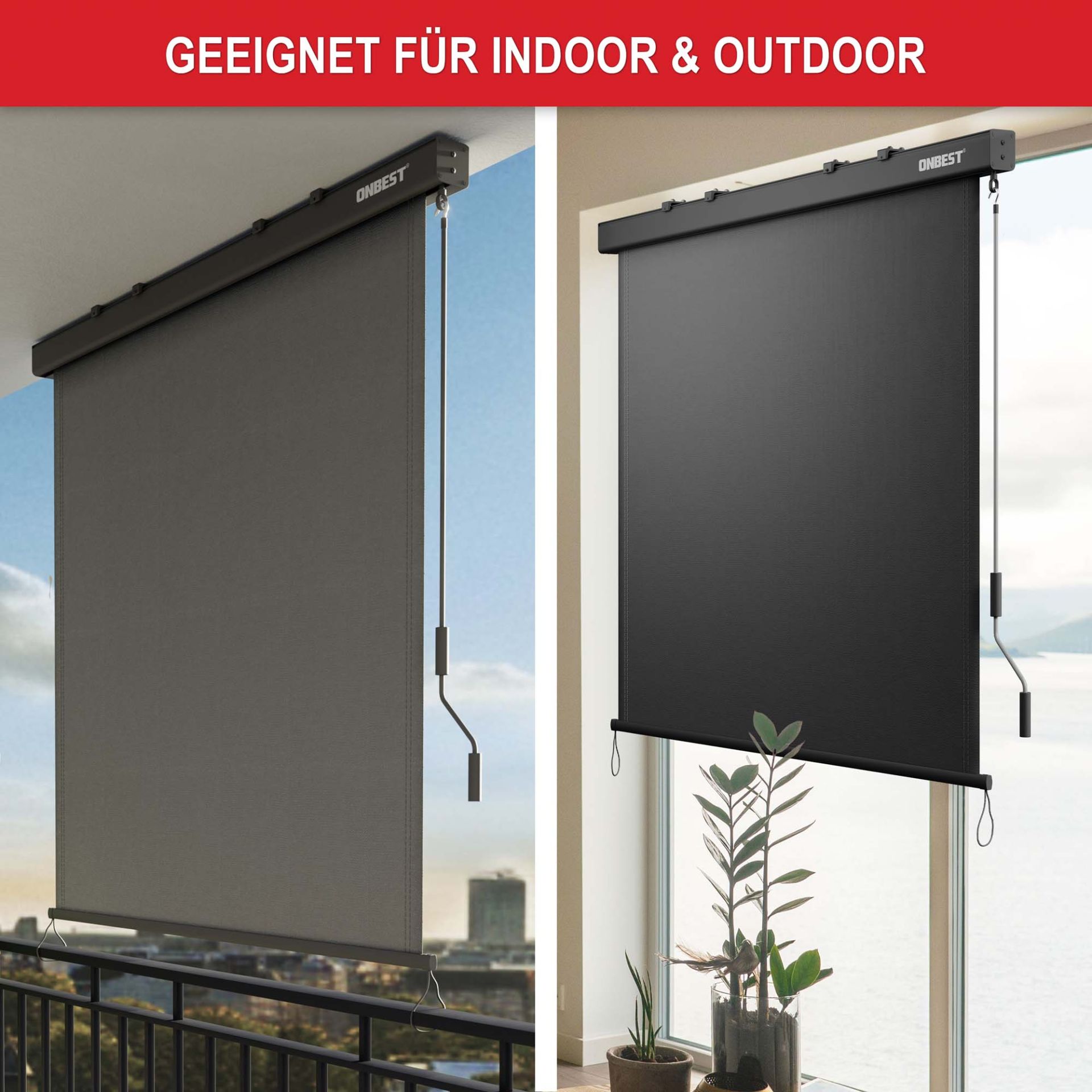 Vertikalmarkise XL - Geeignet für Indoor und Outdoor